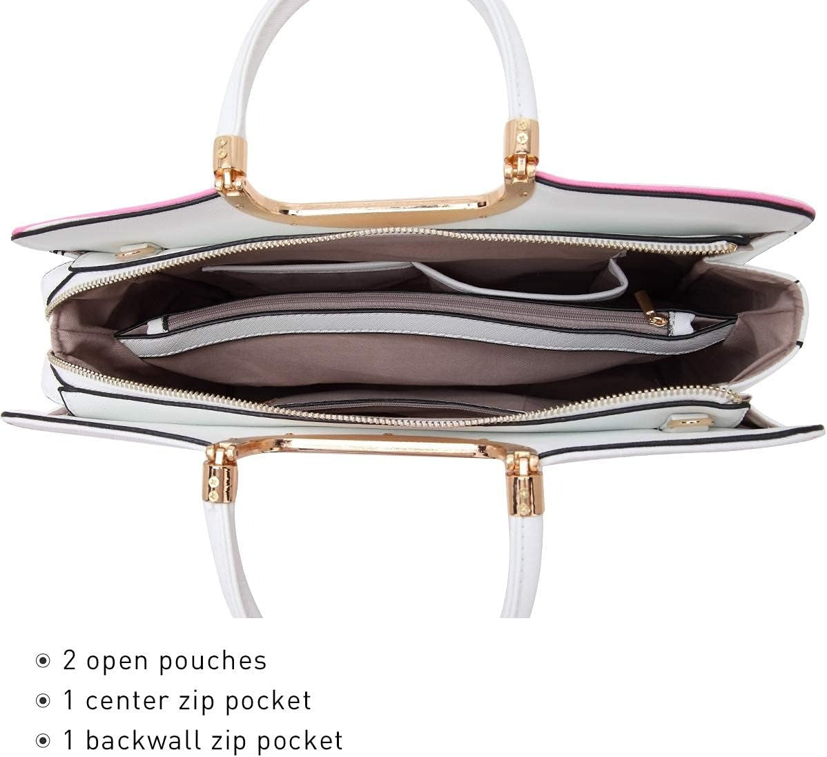 Womens Handbag Top Handle Shoulder Bag Tote Satchel Purse Work Bag with Matching Wallet