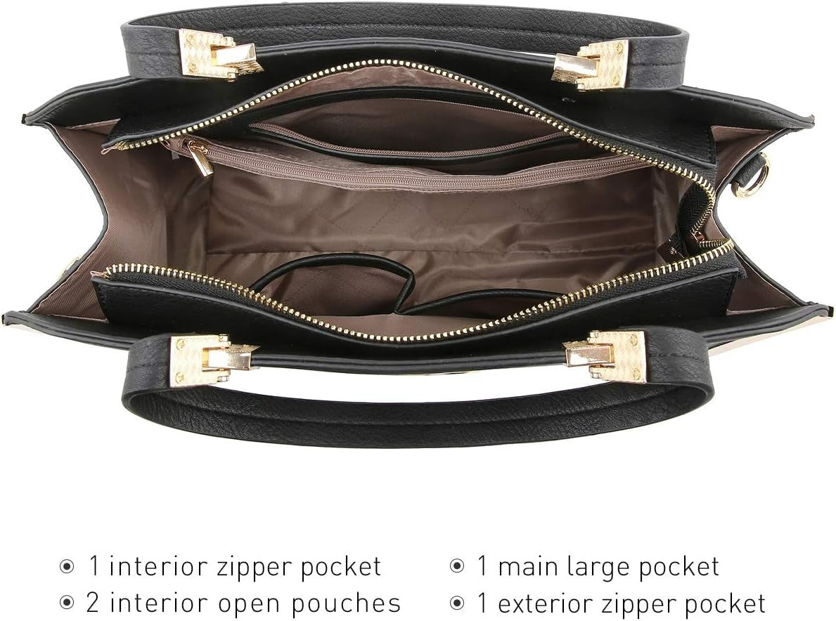Women Purses and Handbags Top Handle Satchel Bags Large Shoulder Work Bag Tote with Wallet