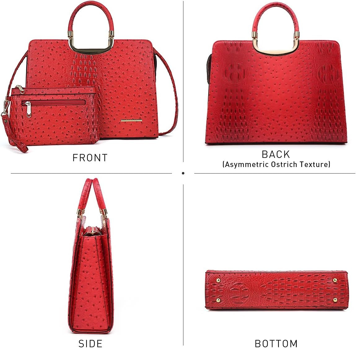 Womens Handbag Top Handle Shoulder Bag Tote Satchel Purse Work Bag with Matching Wallet