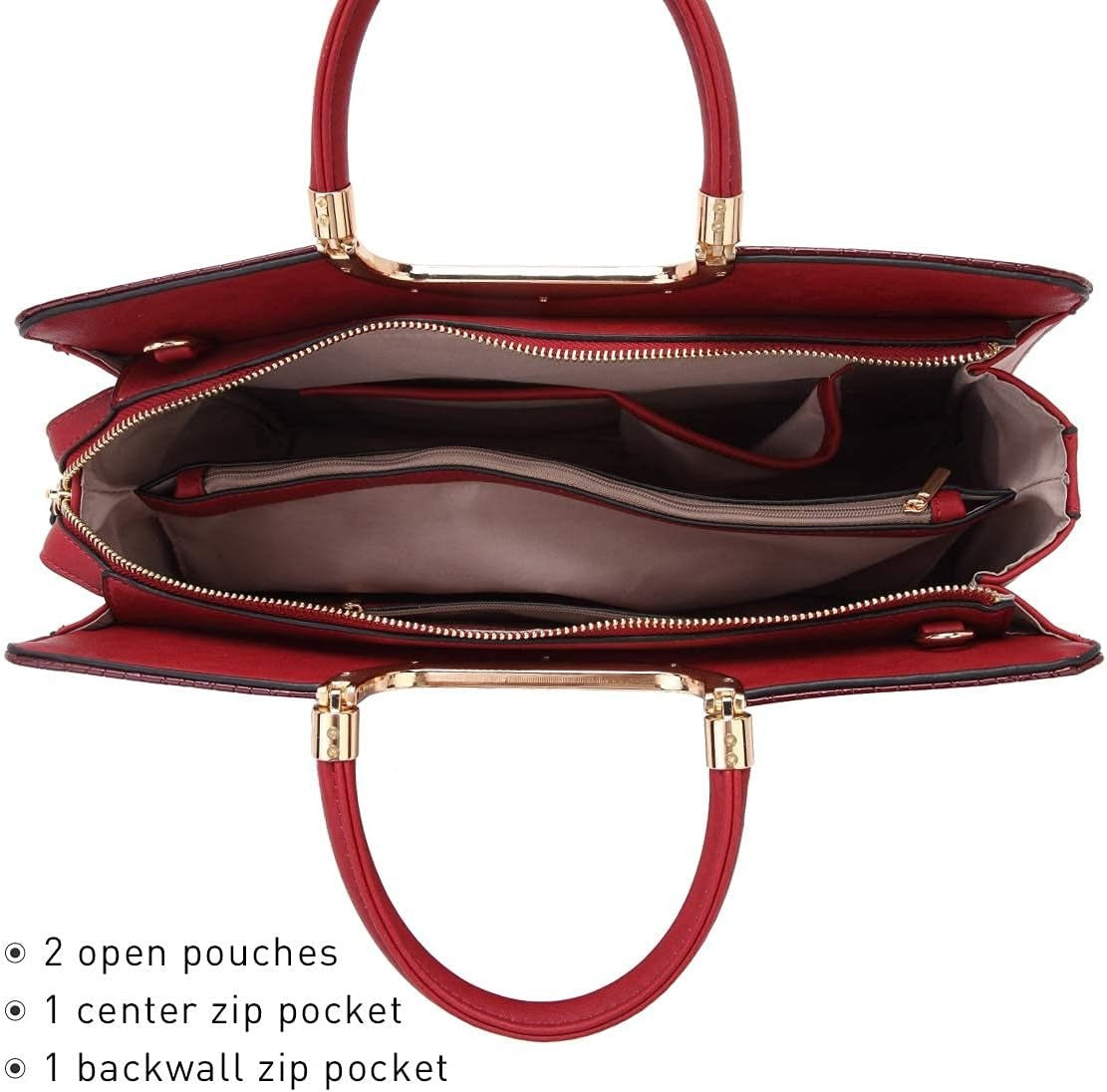 Womens Crocodile Handbag Top Handle Shoulder Bag Tote Satchel Purse Work Bag