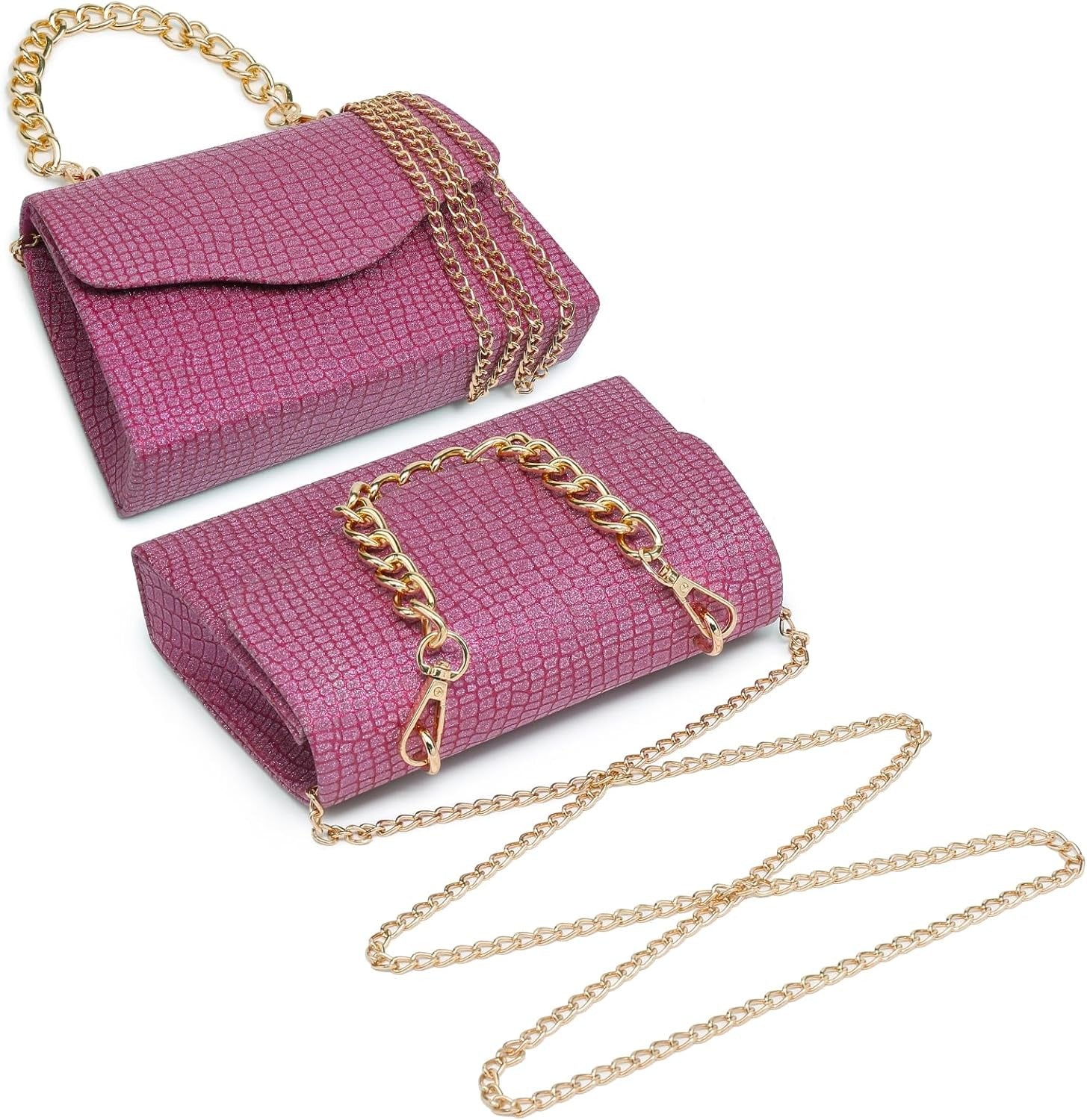 Women Sparkling Glitter Evening Handbag Top Handle Clutch Purse for Wedding Party Prom Cocktail Bridal