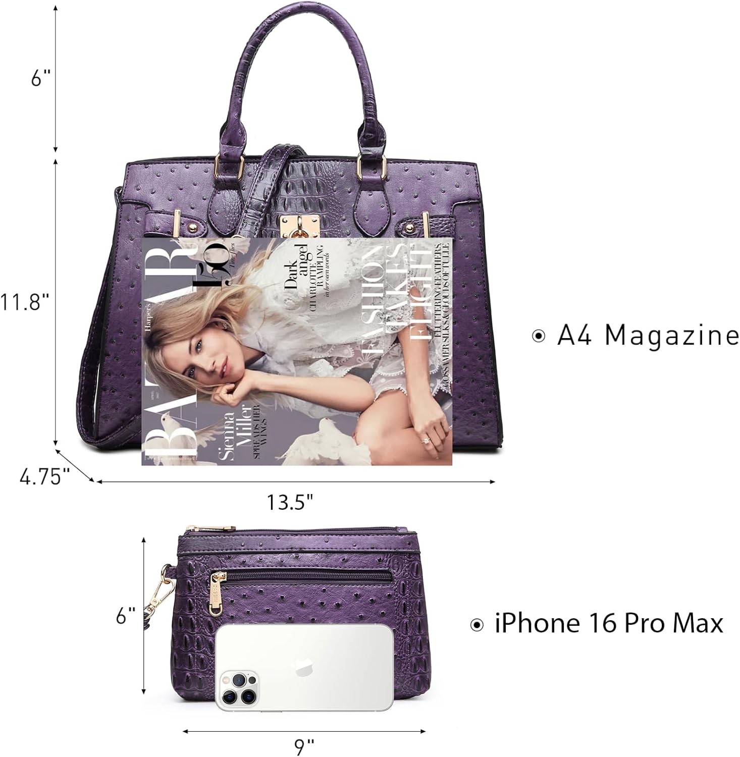 Women Handbags and Purses Ladies Shoulder Bag Top Handle Satchel Tote Work Bag