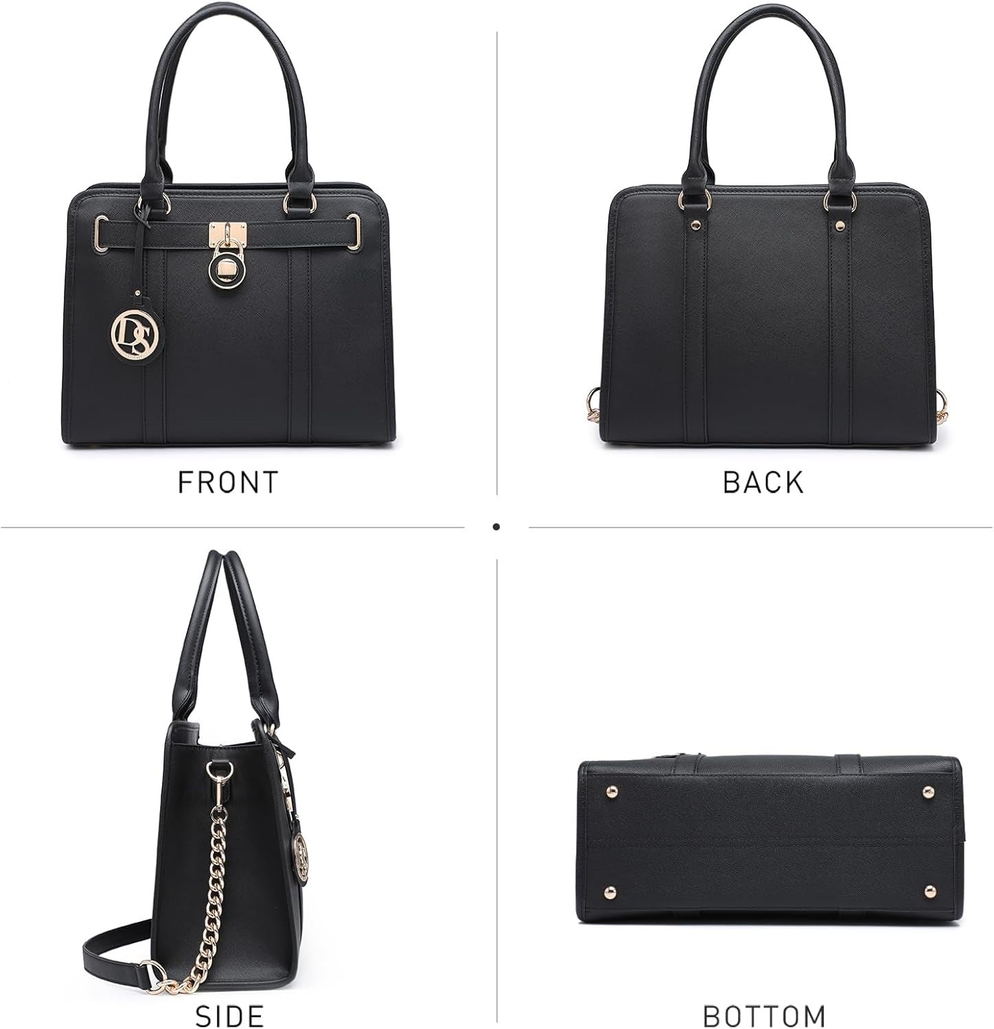 Handbags Purses Set for Women Top Handle Satchel Shoulder Bags Large Work Tote Bag with Matching Wallet