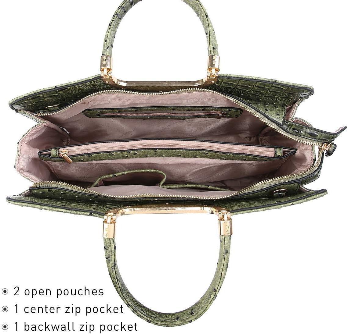 Womens Handbag Top Handle Shoulder Bag Tote Satchel Purse Work Bag with Matching Wallet