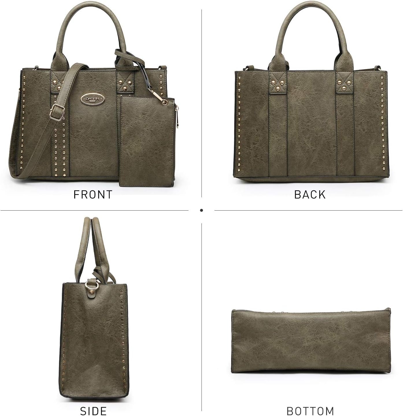 Purses Handbags for Women Tote Wallet Set Top Handle Satchel Shoulder Hobo Bag 3pcs