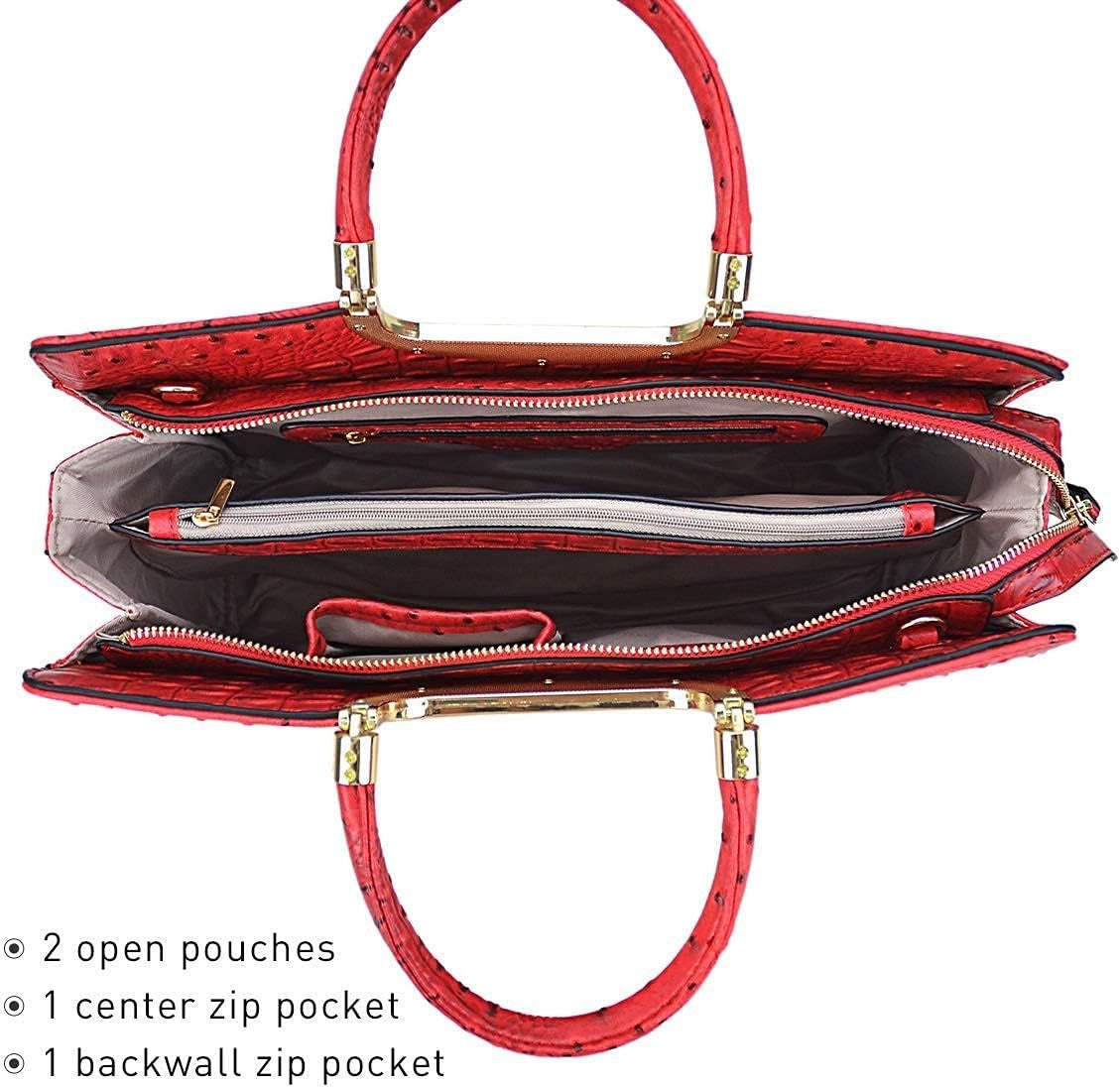 Womens Handbag Top Handle Shoulder Bag Tote Satchel Purse Work Bag with Matching Wallet