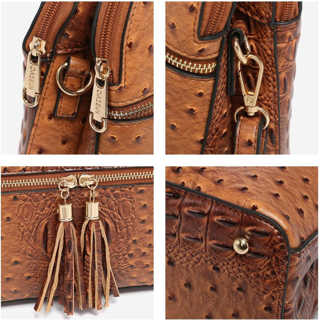 Women Tassel Zipper Pocket Crossbody Bag Shoulder Purse Fashion Travel Bag