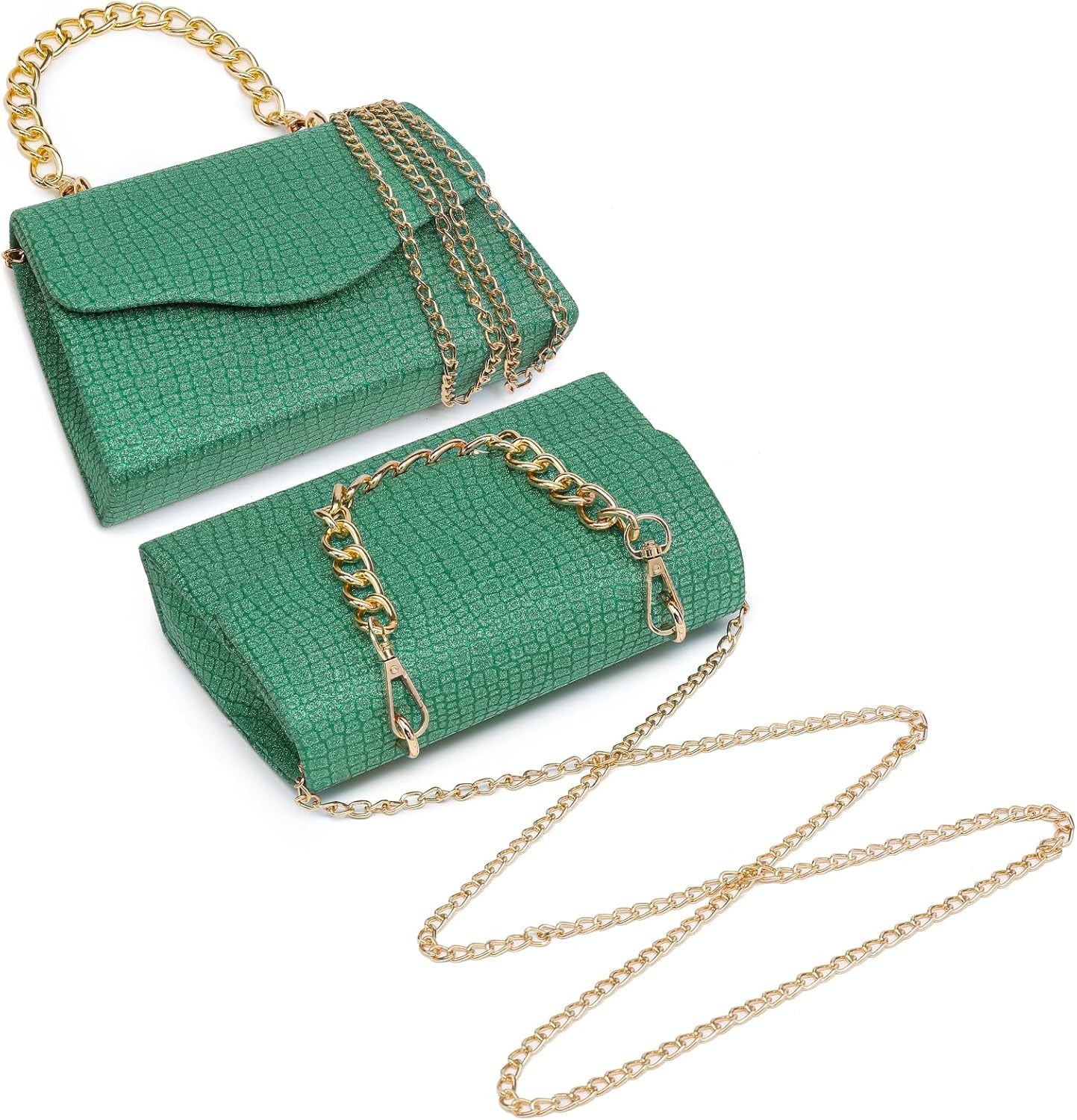 Women Sparkling Glitter Evening Handbag Top Handle Clutch Purse for Wedding Party Prom Cocktail Bridal