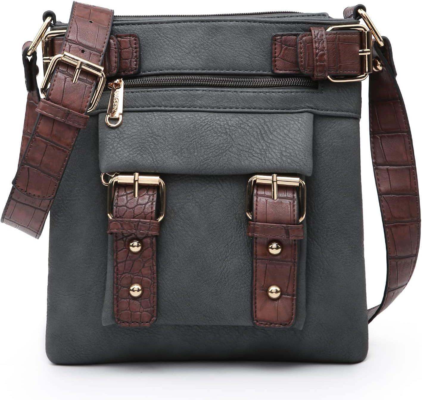 Women Lightweight Crossbody Bags Soft Vegan Leather Messenger Bag Shoulder Bag Travel Purse