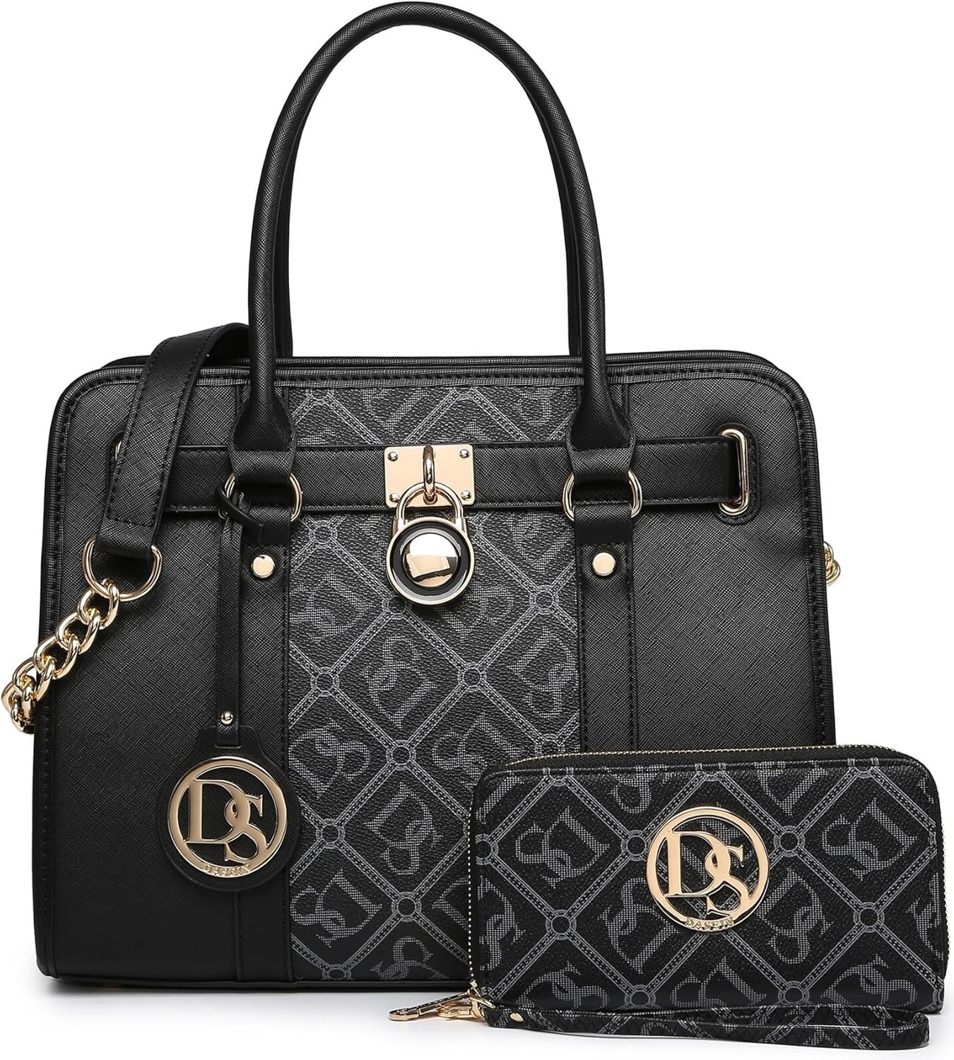 Handbags Purses Set for Women Top Handle Satchel Shoulder Bags Large Work Tote Bag with Matching Wallet