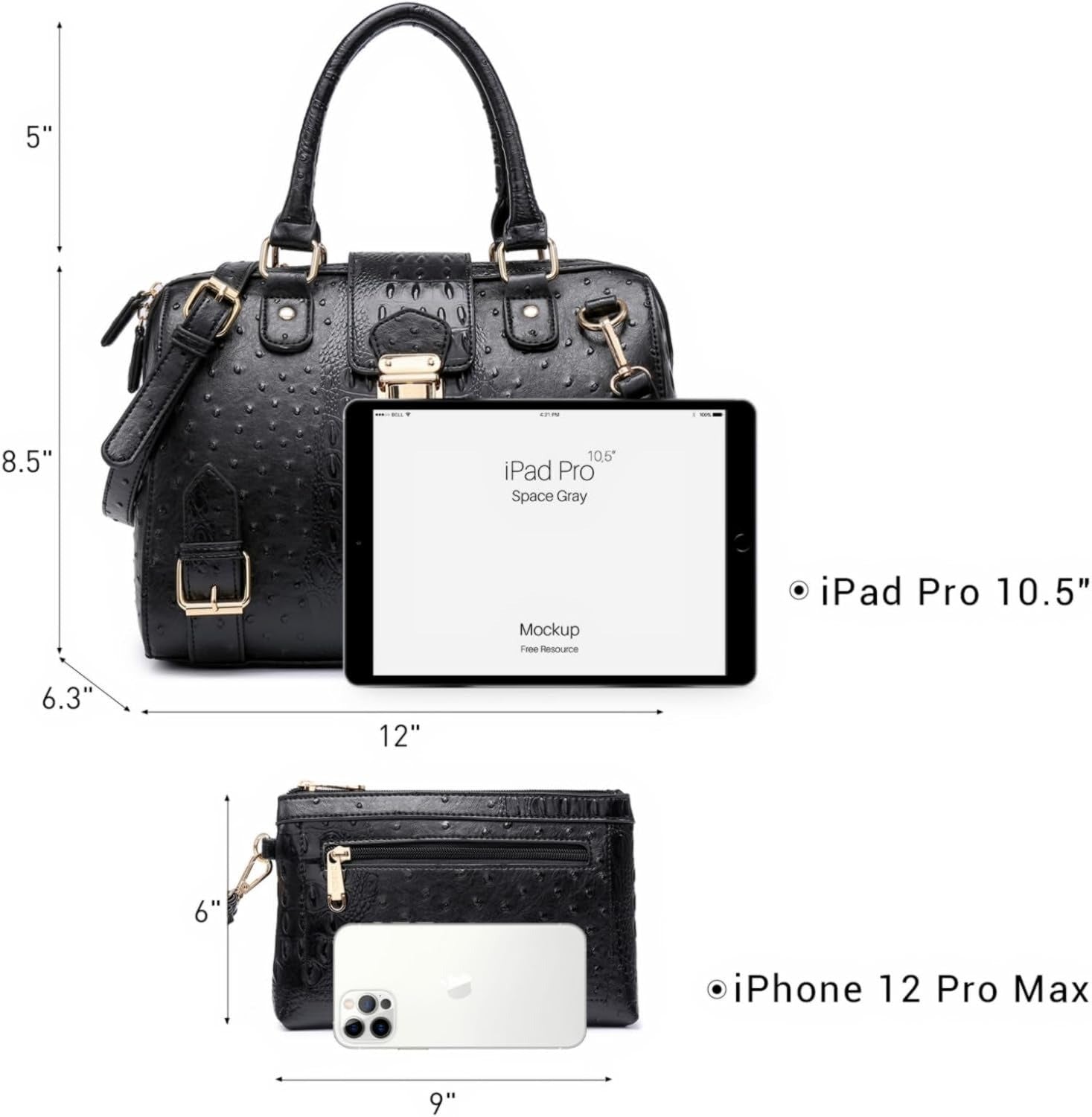 Women Barrel Handbags Fashion Satchel Bags Top Handle Shoulder Purses Vegan Leather Work Tote