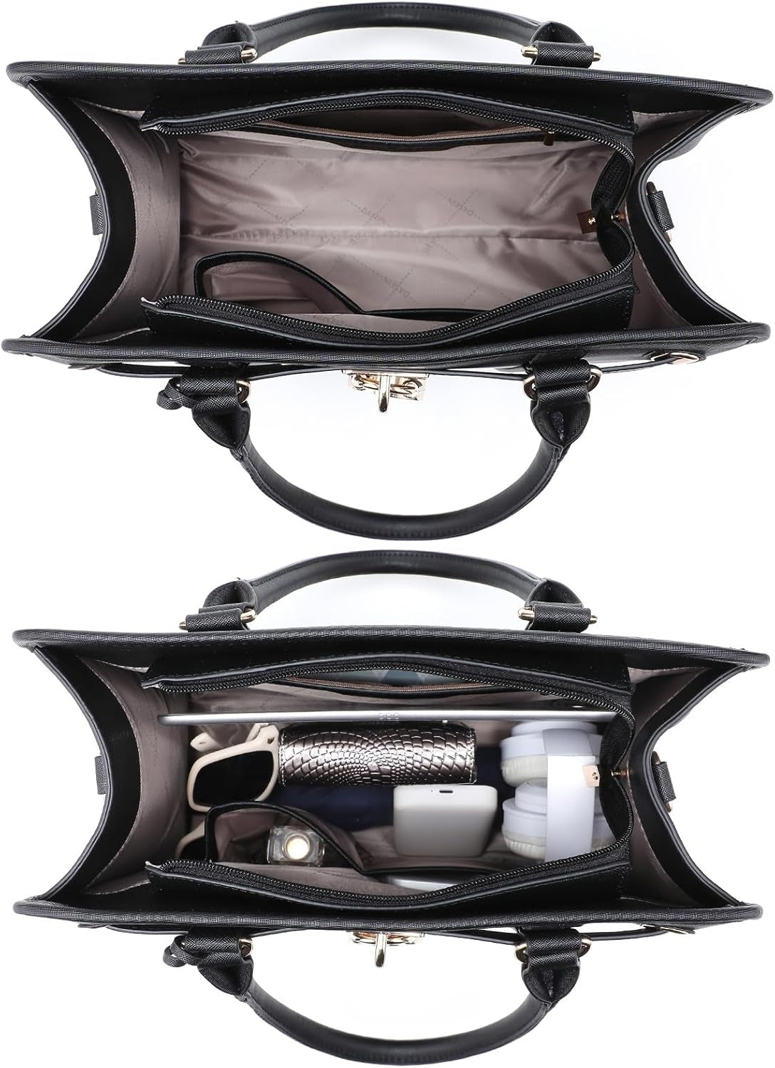 Handbags Purses Set for Women Top Handle Satchel Shoulder Bags Large Work Tote Bag with Matching Wallet