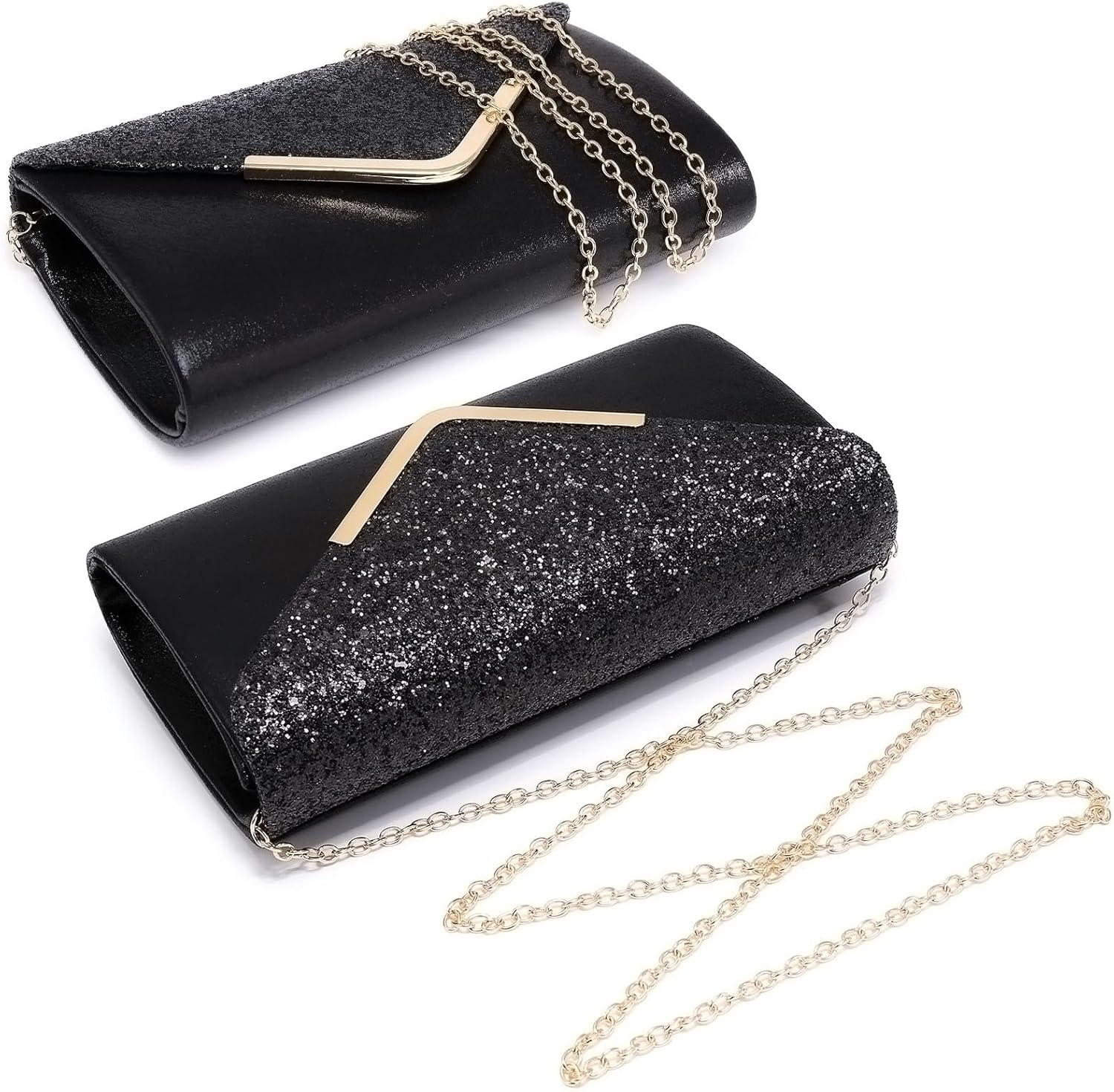 Women Evening Bags Formal Clutch Purses for Wedding Party Prom Handbags with Shoulder Strap and Glitter Flap | Formal, Wedding Party, Prom, with Shoulder Strap, Glitter Flap, Formal