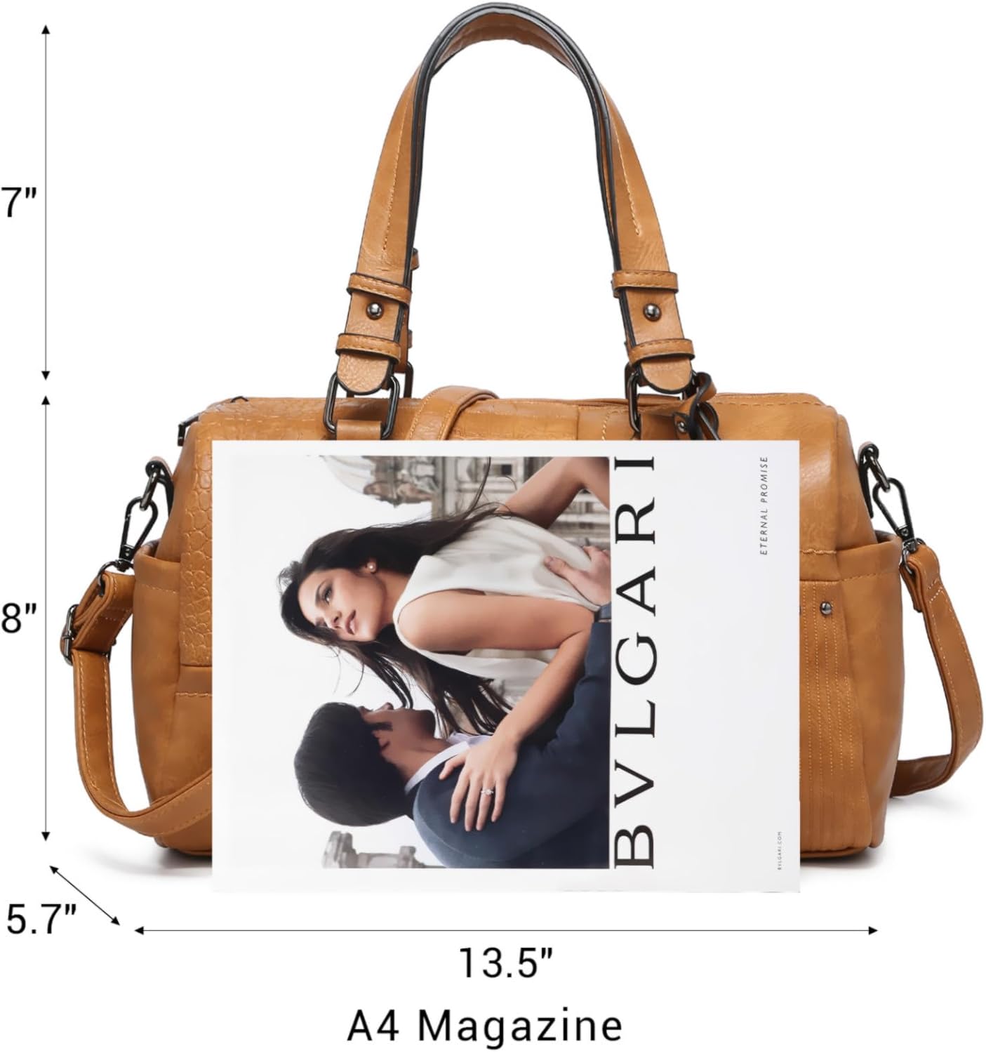 Women Soft Vegan Leather Barrel Bags Large Hobo Top Handle Work Totes Satchel Handbags Shoulder Purse