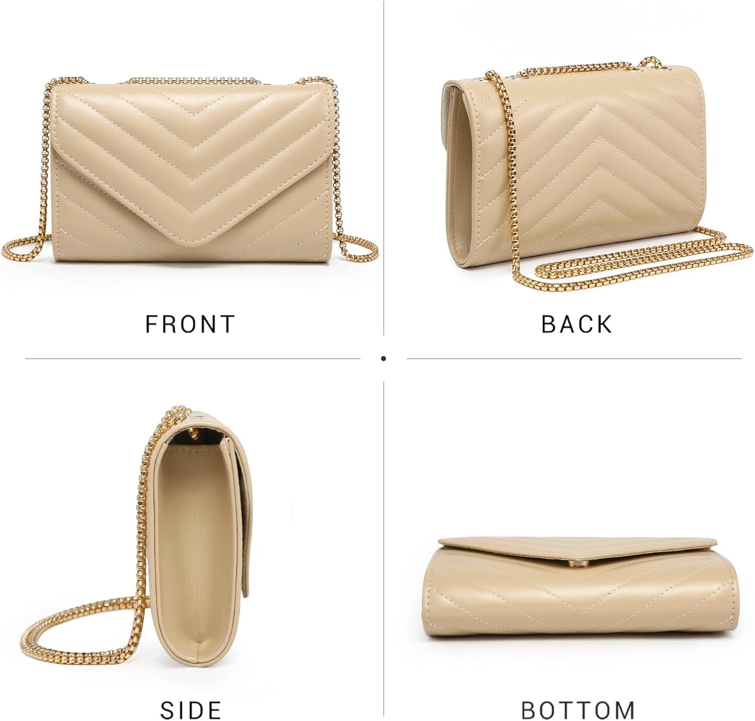 Women Small Quilted Crossbody Bags Stylish Designer Evening Bag Clutch Purses and Handbags with Chain Shoulder Strap