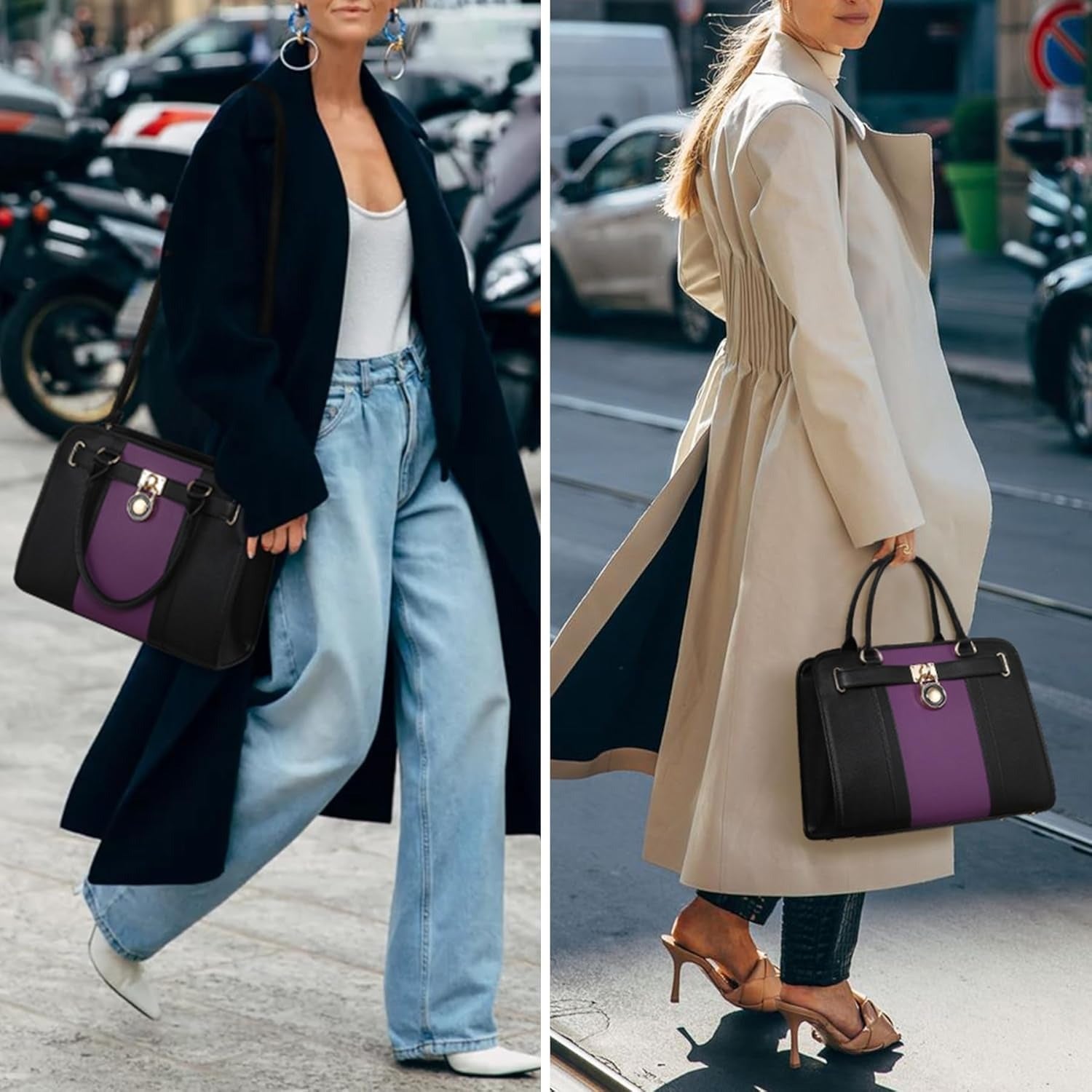 Handbags Purses Set for Women Top Handle Satchel Shoulder Bags Large Work Tote Bag with Matching Wallet