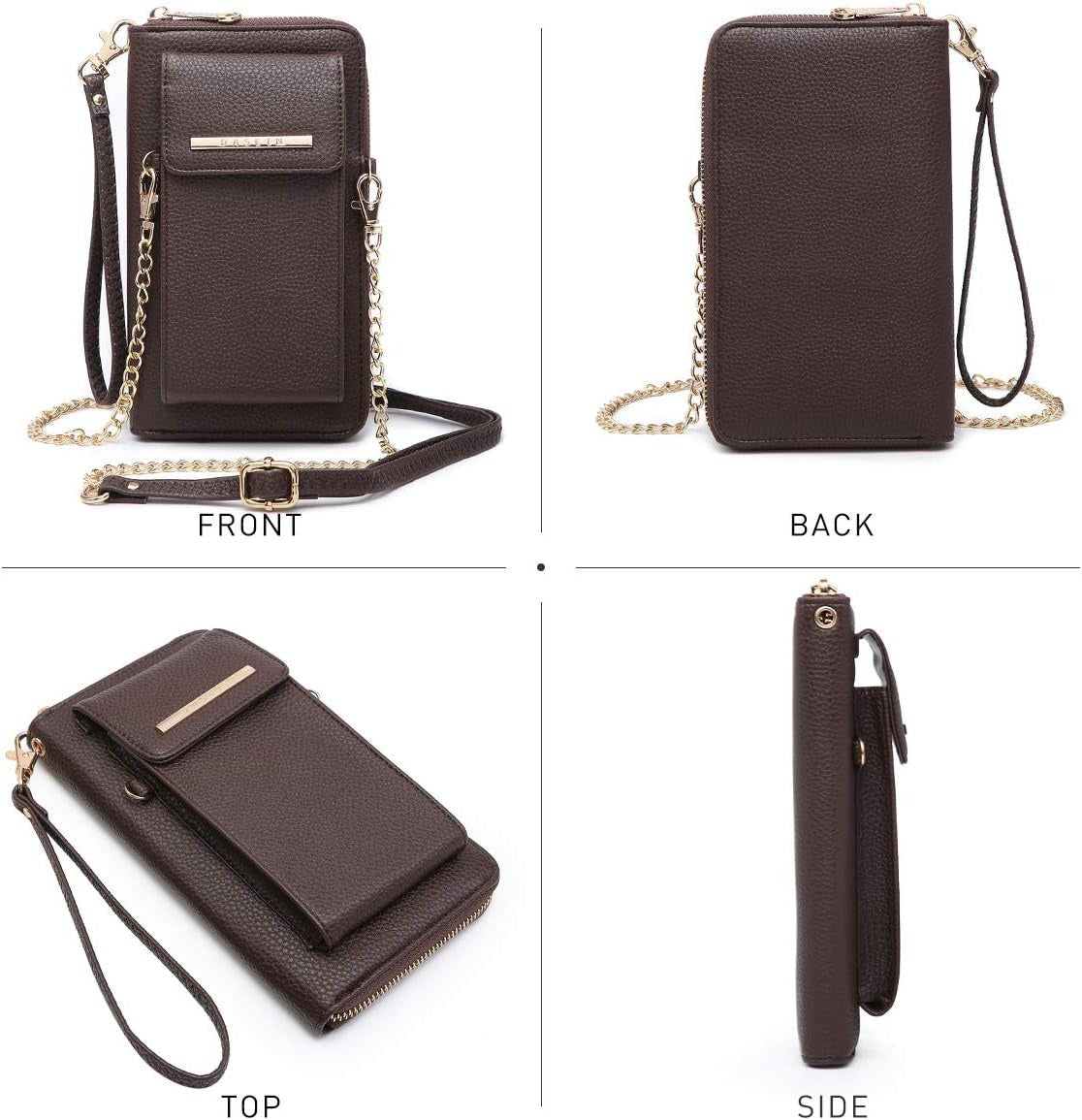 Crossbody Bag Phone Purse Handbag for Women Shoulder Bag Credit Card Wristlet Wallet with Multi Pockets