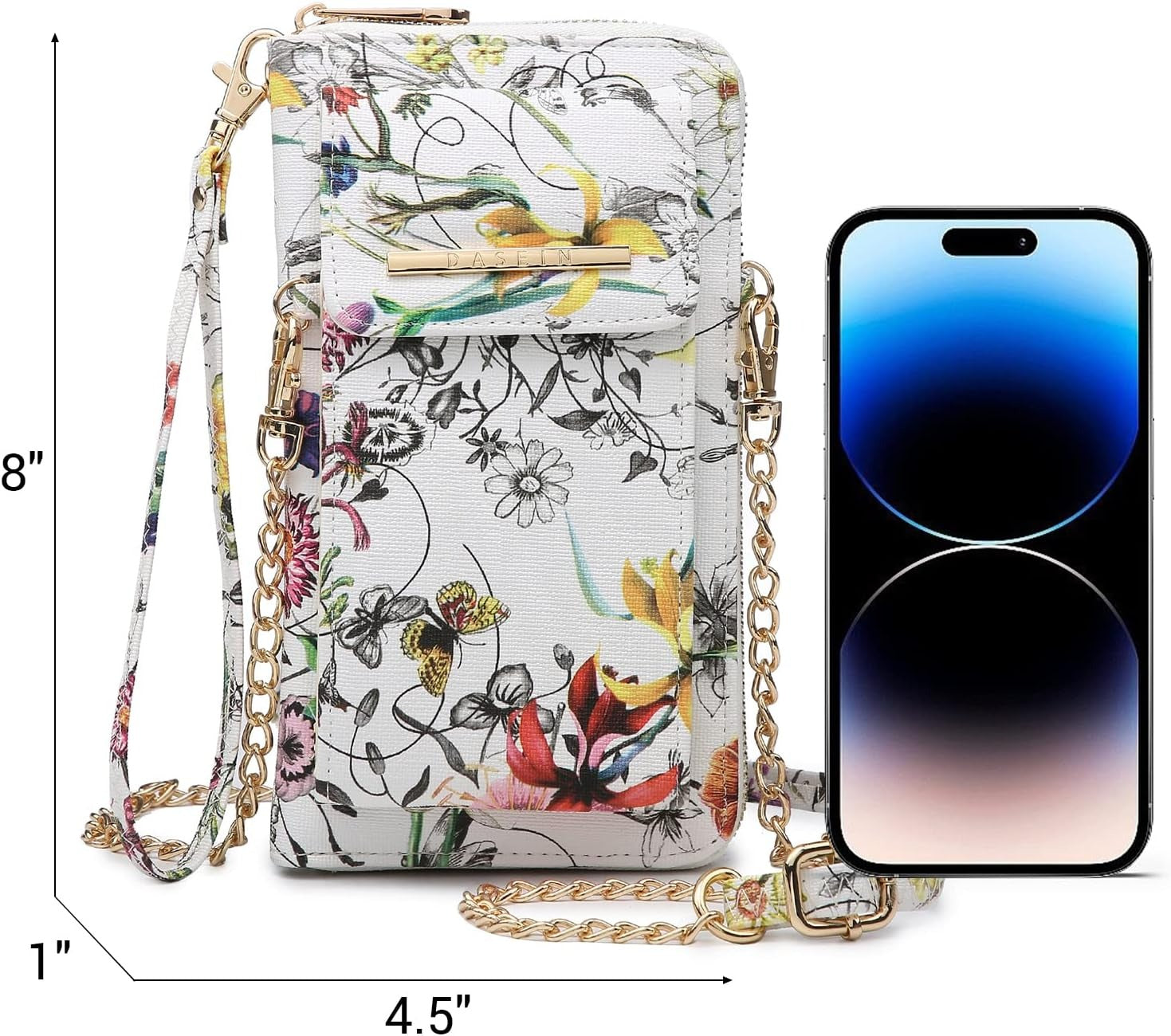 Crossbody Bag Phone Purse Handbag for Women Shoulder Bag Credit Card Wristlet Wallet with Multi Pockets