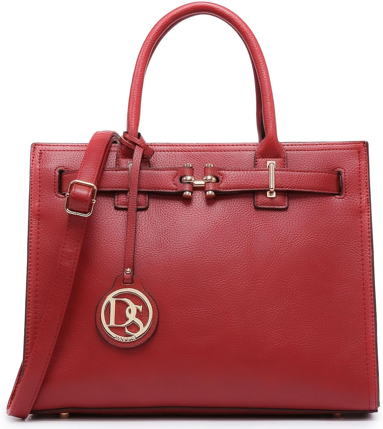 Women Satchel Purses Handbags Belted Top-handle Work Tote Shoulder Bags with Long Strap