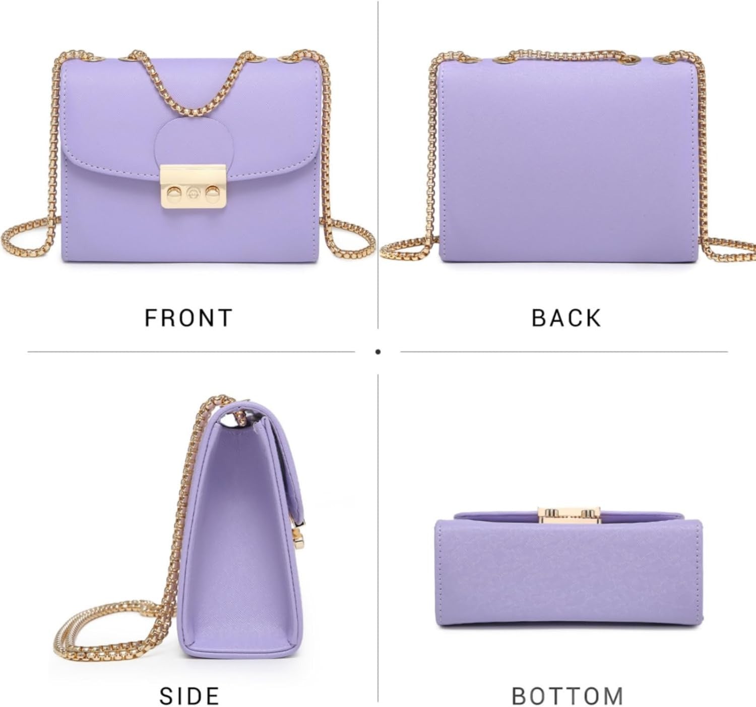 Women Small Crossbody Bag Designer Evening Bag Clutch Purse Handbag for Wedding/Prom/Party with Double Chain Strap | Small, Designer