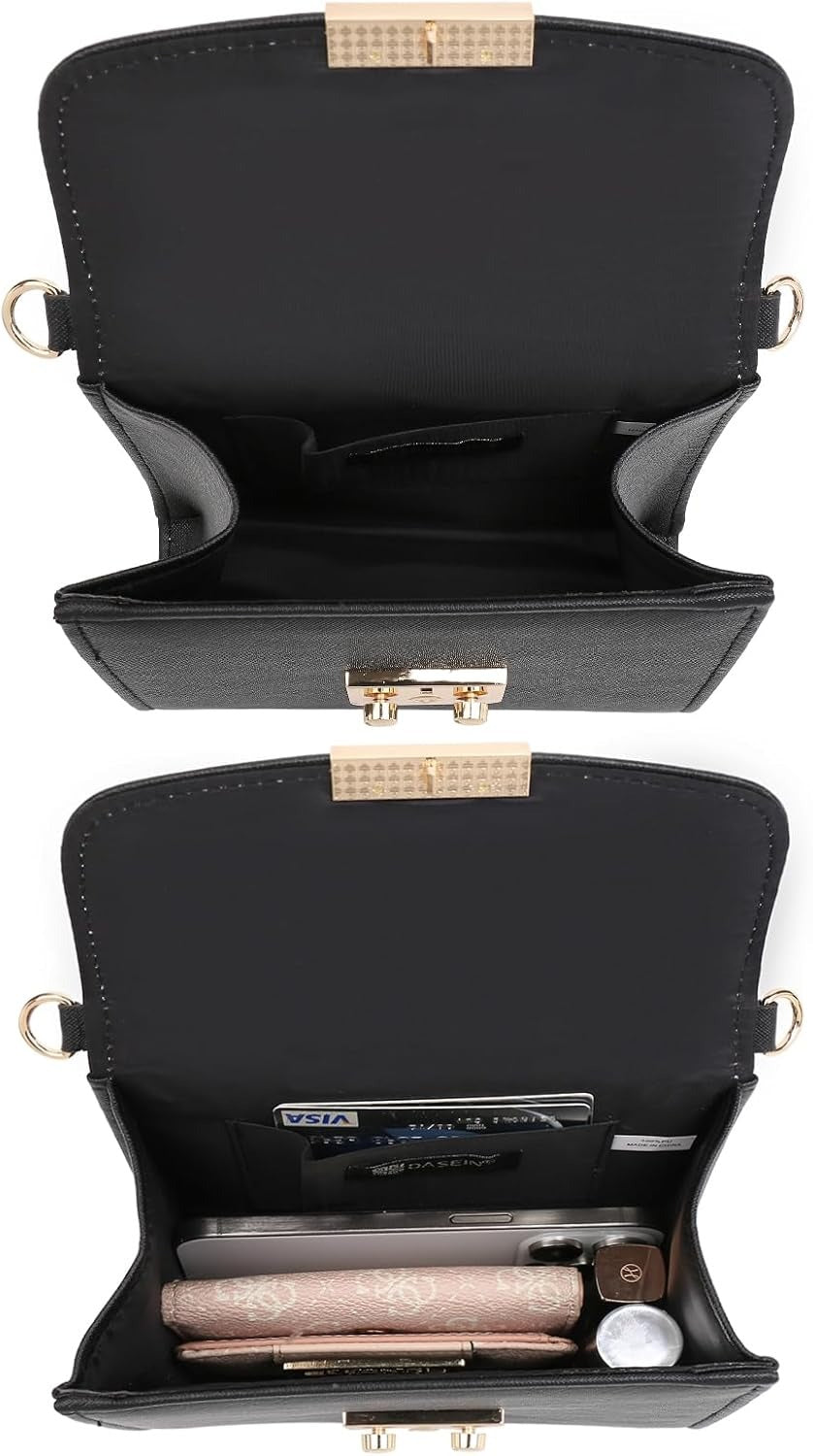 Women Small Crossbody Bag Designer Evening Bag Clutch Purse Handbag for Wedding/Prom/Party with Double Chain Strap | Small, Designer