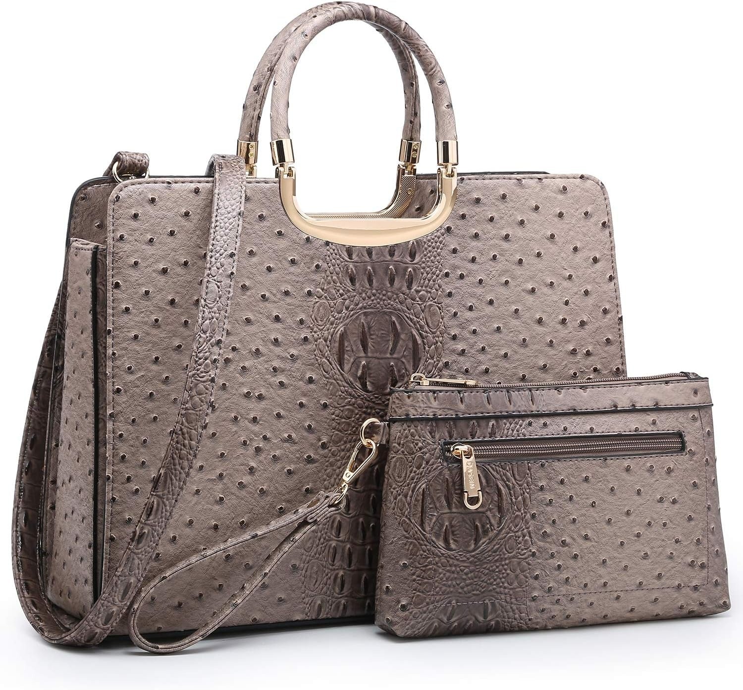 Womens Handbag Top Handle Shoulder Bag Tote Satchel Purse Work Bag with Matching Wallet