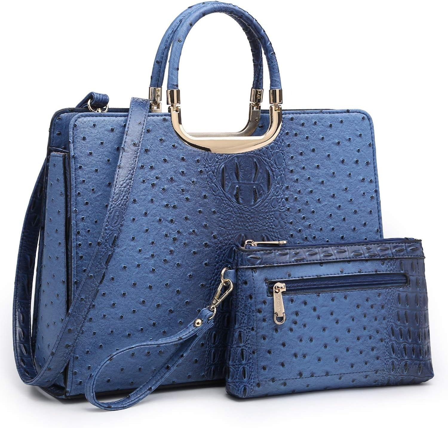 Womens Handbag Top Handle Shoulder Bag Tote Satchel Purse Work Bag with Matching Wallet