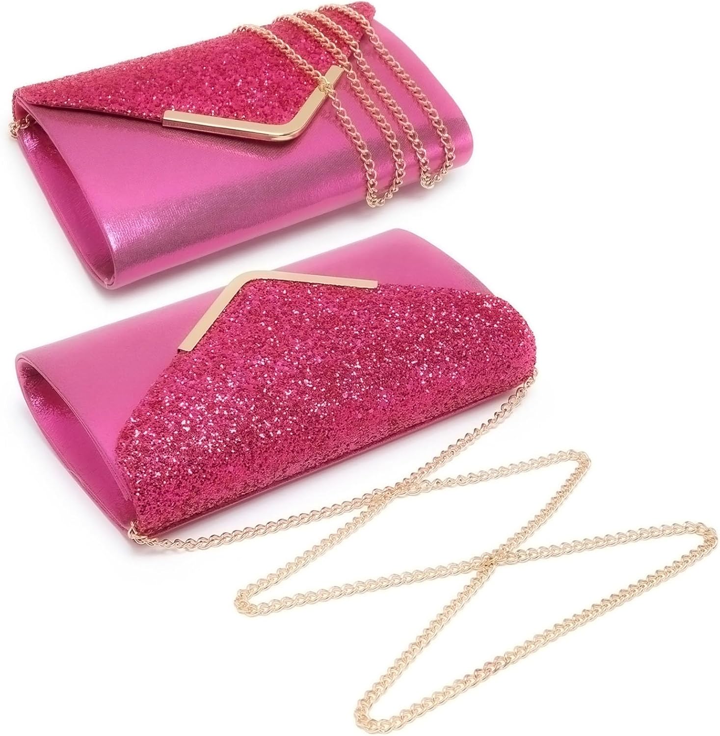 Women Evening Bags Formal Clutch Purses for Wedding Party Prom Handbags with Shoulder Strap and Glitter Flap | Formal, Wedding Party, Prom, with Shoulder Strap, Glitter Flap, Formal
