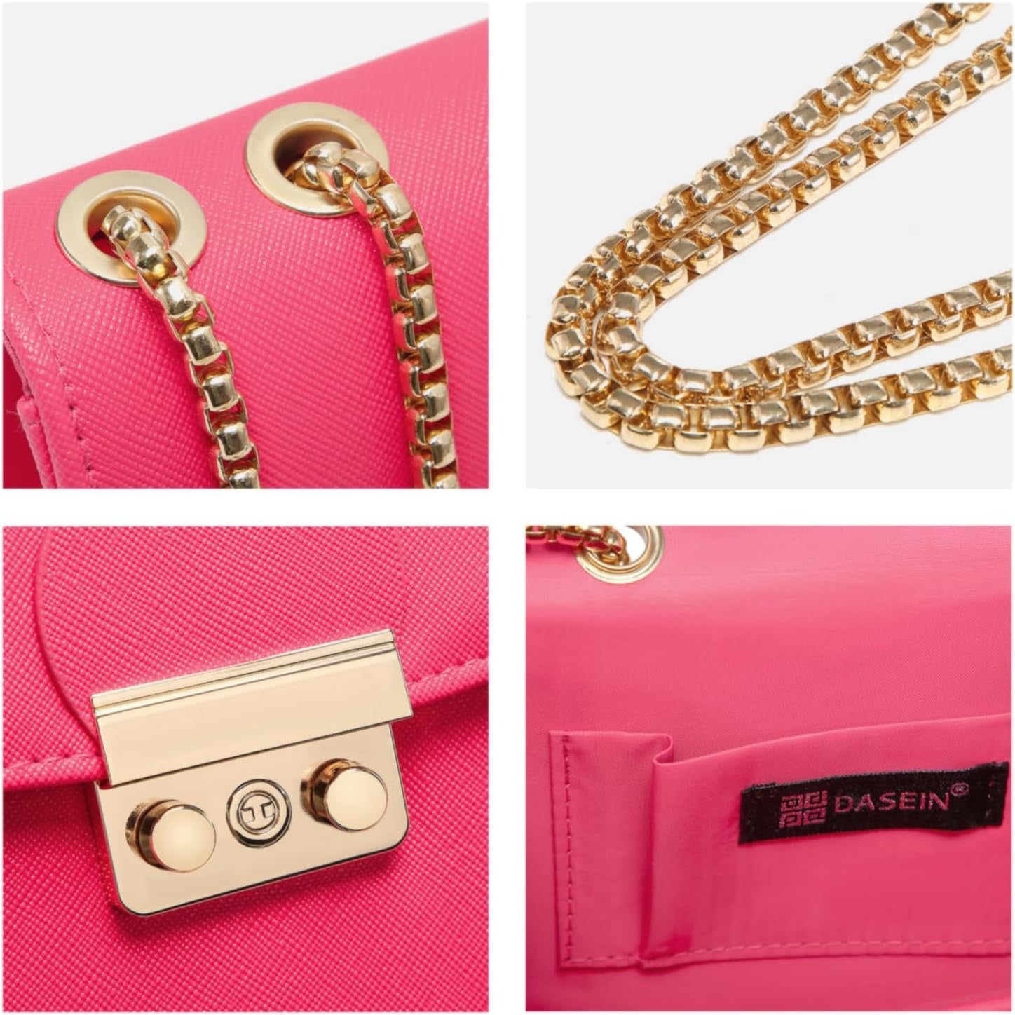 Women Small Crossbody Bag Designer Evening Bag Clutch Purse Handbag for Wedding/Prom/Party with Double Chain Strap | Small, Designer