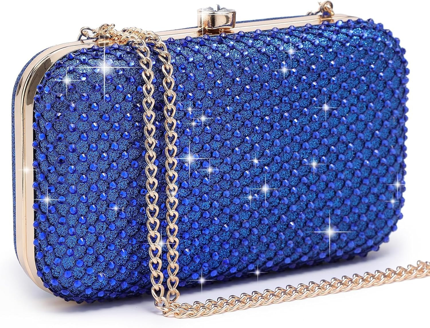 Womens Rhinestone Clutch Purse Sparkling Evening Bag with Crystal Clasp for Formal Prom Party Wedding