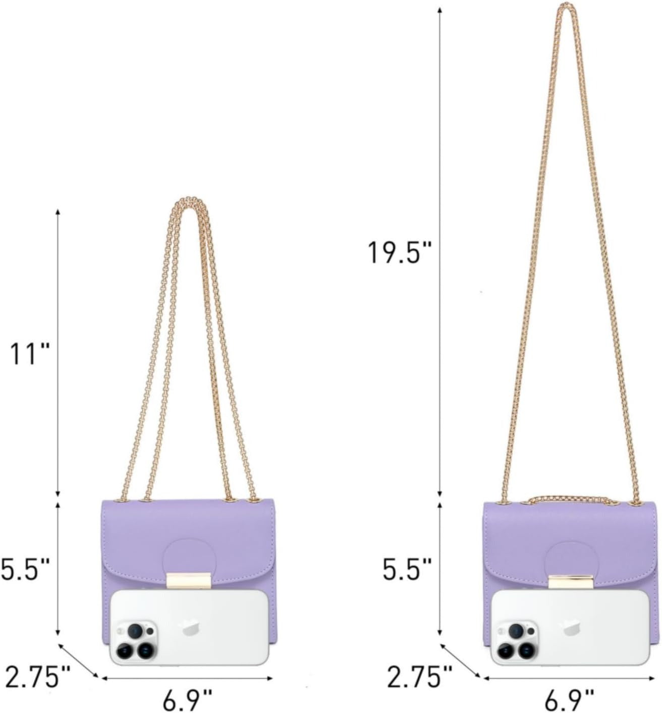 Women Small Crossbody Bag Designer Evening Bag Clutch Purse Handbag for Wedding/Prom/Party with Double Chain Strap | Small, Designer