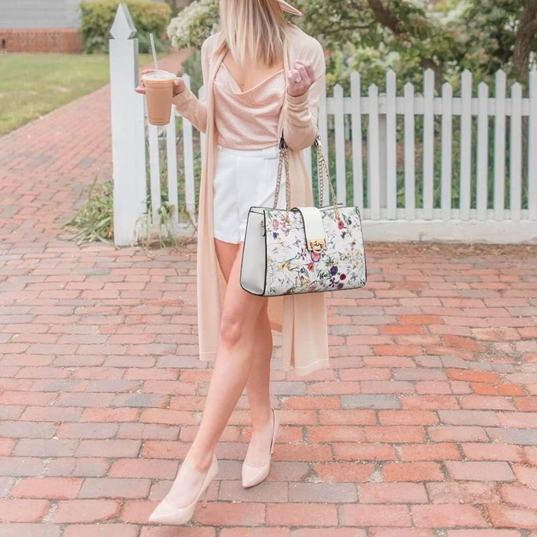 Leather Handbag Tote Hobo Bag for Women Shoulder Purse Top Handle Satchel Bag with Matching Clutch