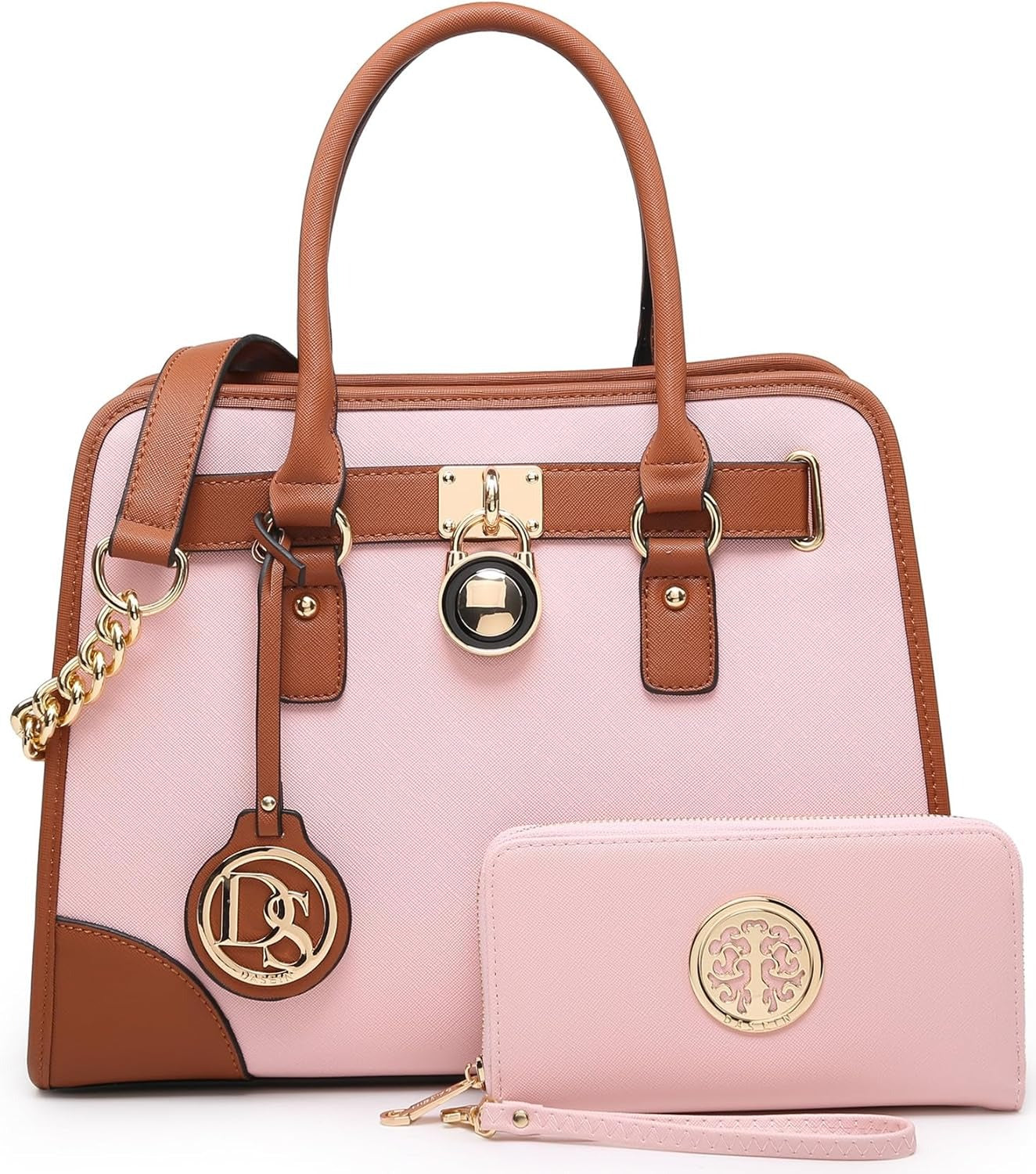 Women Handbags Top Handle Satchel Purse Shoulder Bag Hobo Bag Work Bag Set 2pcs