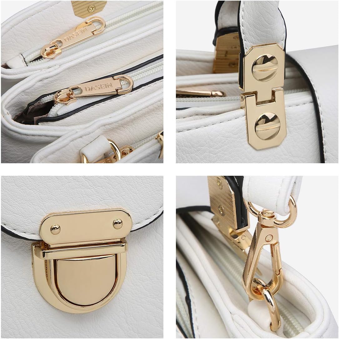 Women Satchel Handbags Top Handle Purse Medium Tote Bag Vegan Leather Shoulder Bag