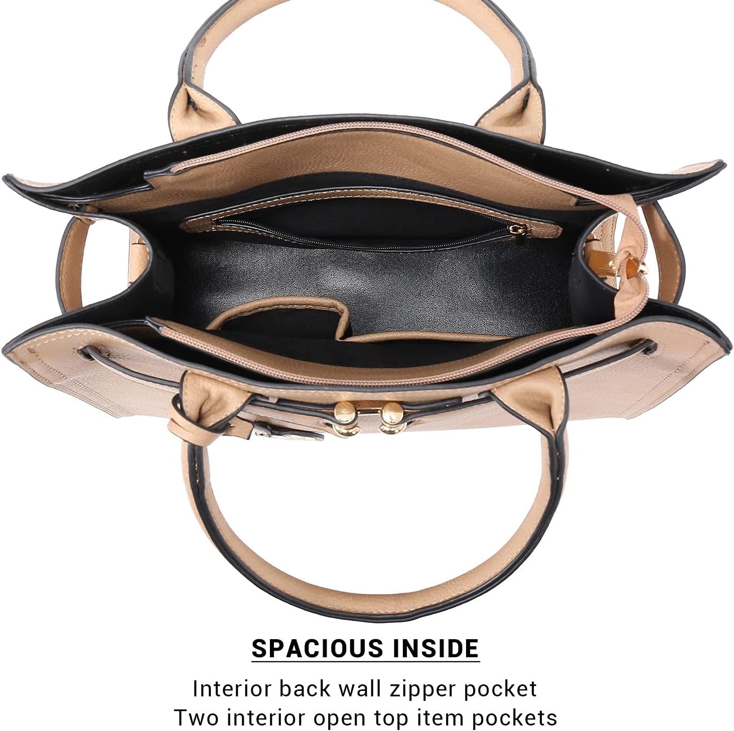 Women Satchel Purses Handbags Belted Top-handle Work Tote Shoulder Bags with Long Strap