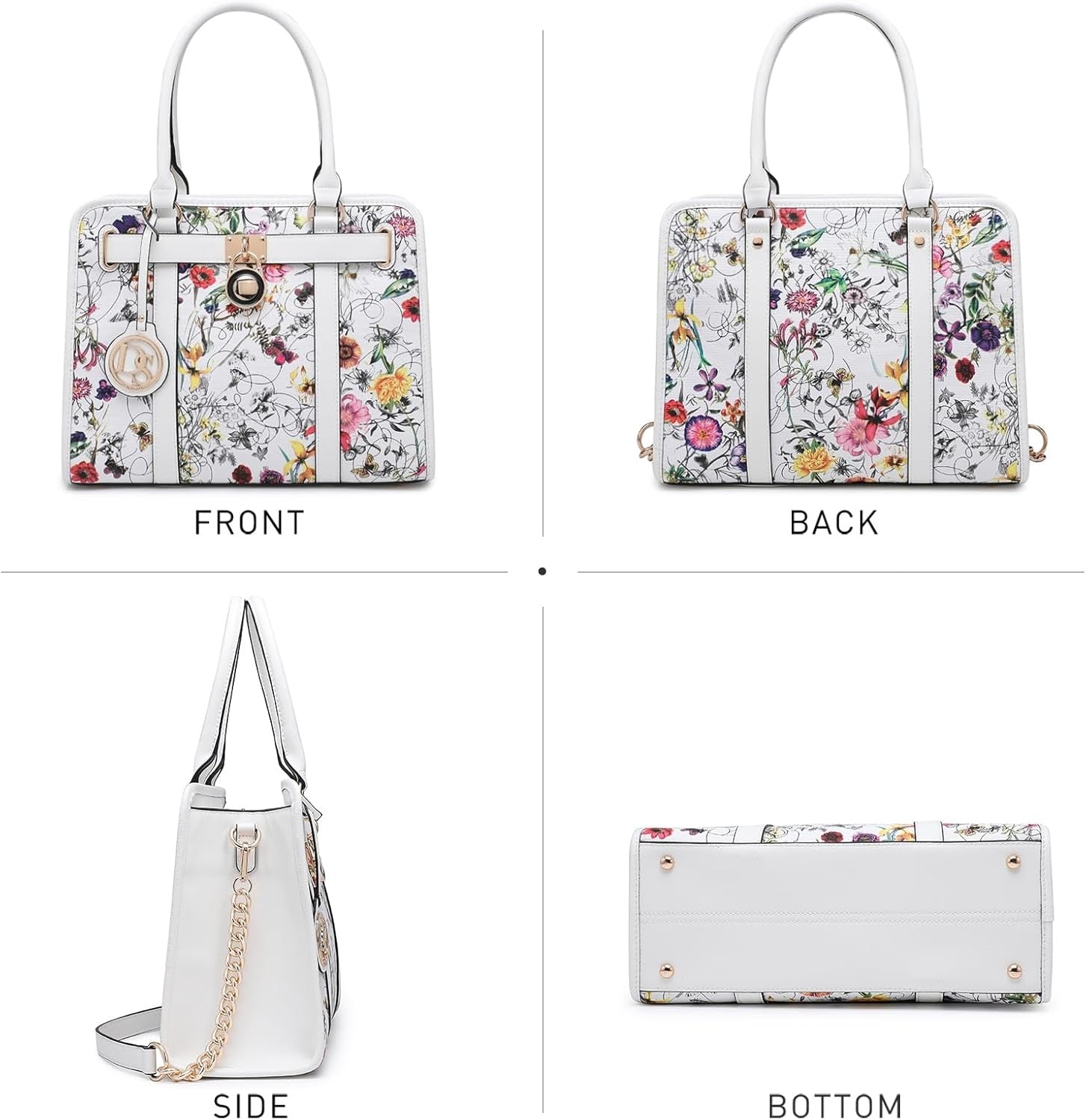 Handbags Purses Set for Women Top Handle Satchel Shoulder Bags Large Work Tote Bag with Matching Wallet