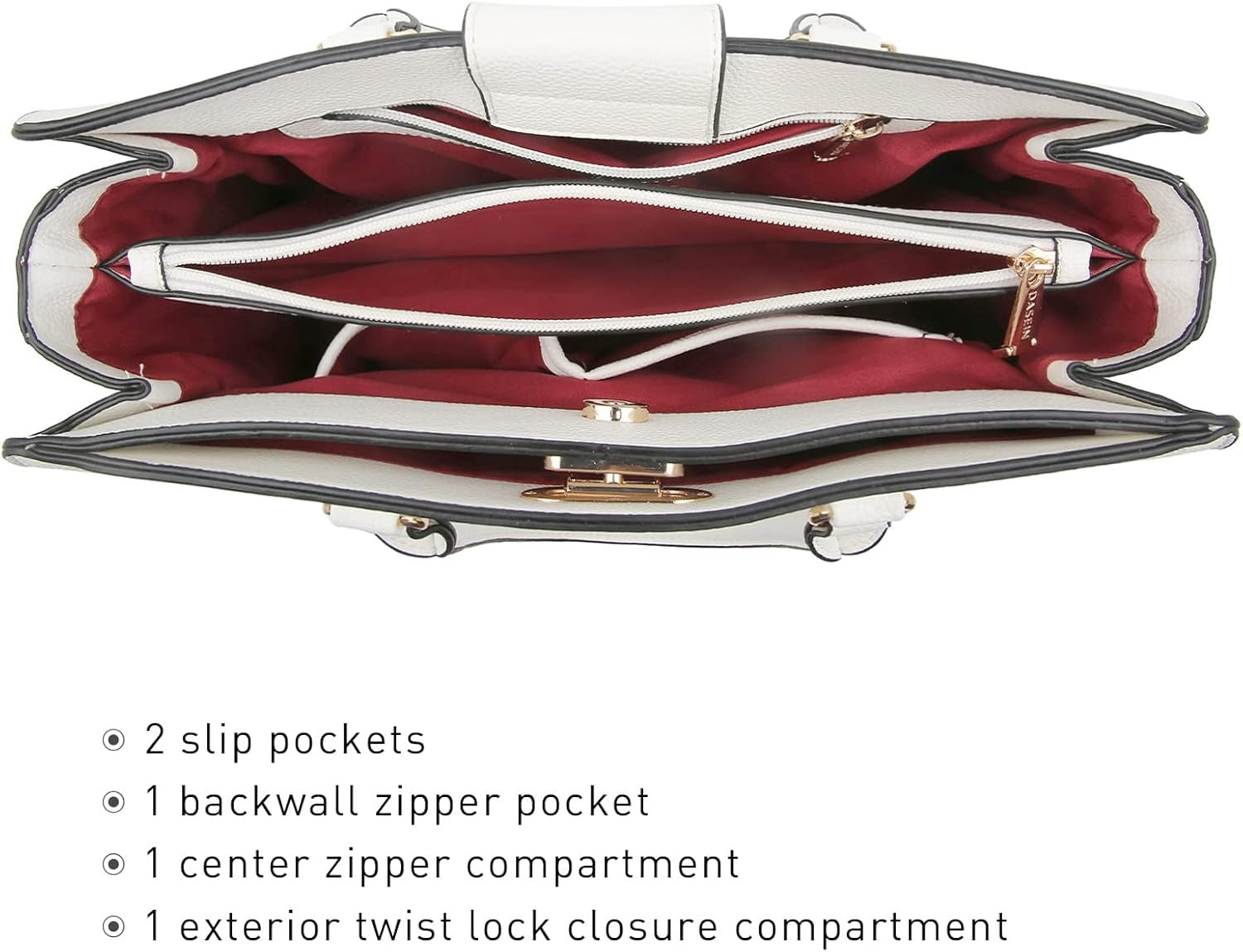 Women Handbags Purses Ladies Work Purse Satchel Tote Top Handle Shoulder Bags with Matching Clutch