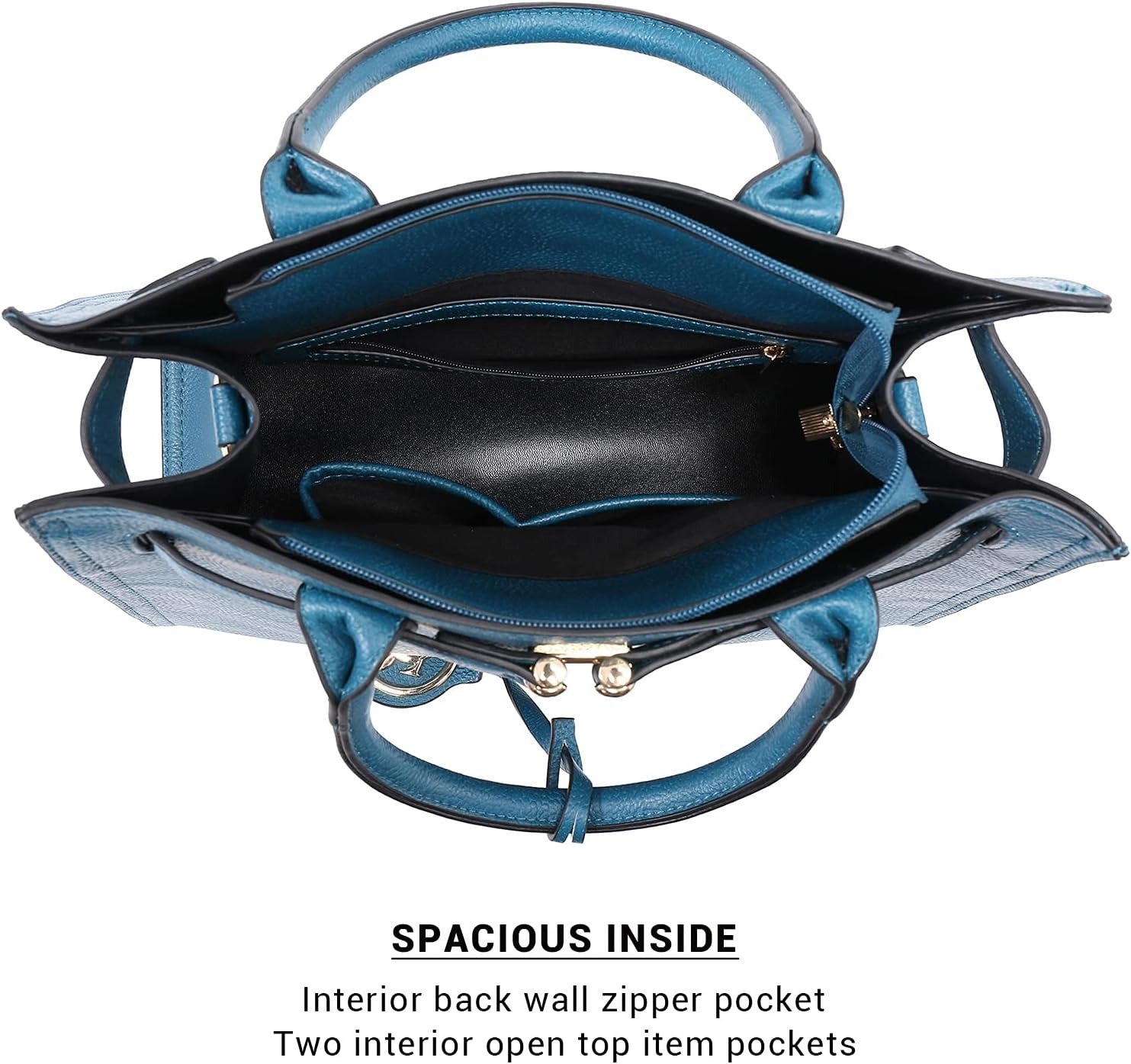 Women Satchel Purses Handbags Belted Top-handle Work Tote Shoulder Bags with Long Strap