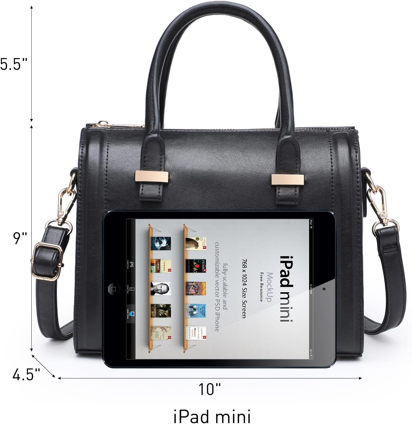 Shiny Patent Faux Leather Handbags Barrel Top Handle Purse Satchel Bag Shoulder Bag for Women