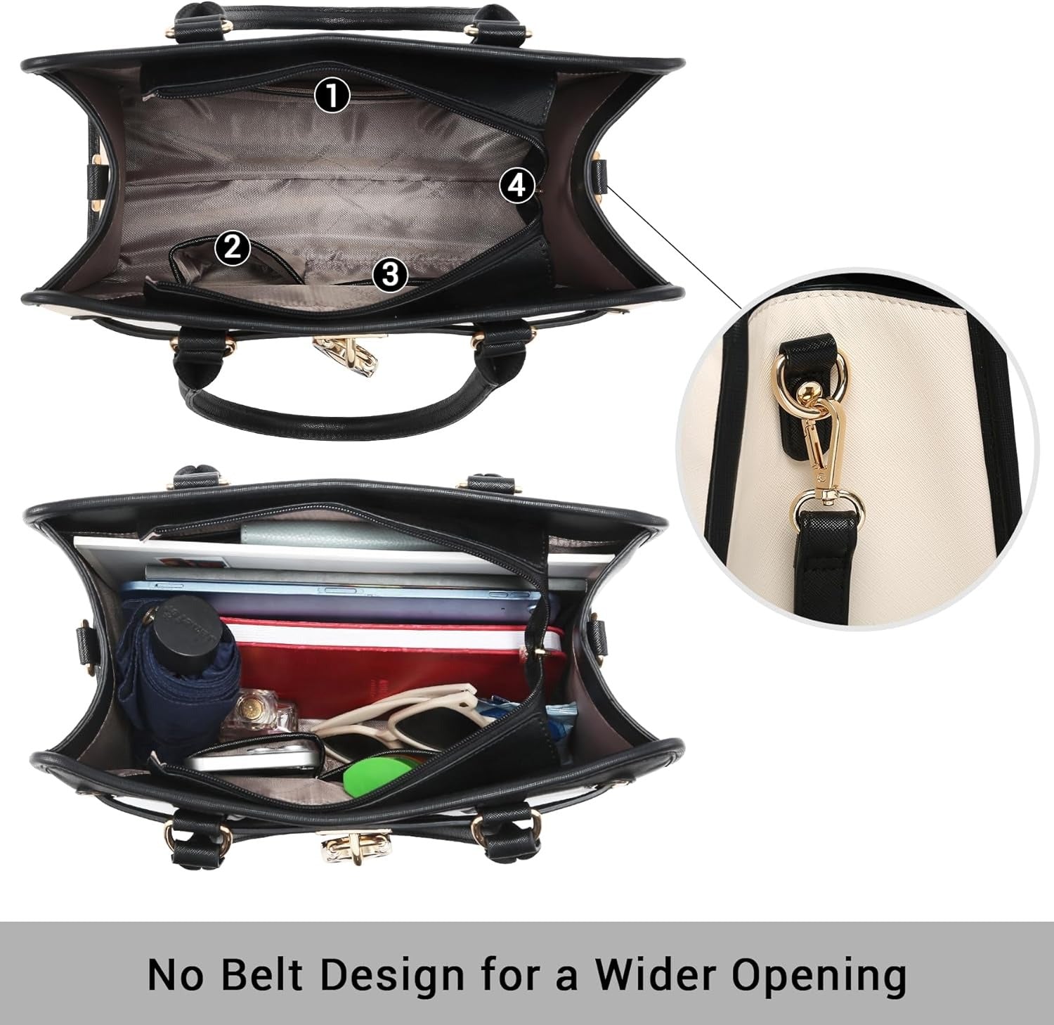 Handbags Purses Set for Women Top Handle Satchel Shoulder Bags Large Work Tote Bag with Matching Wallet