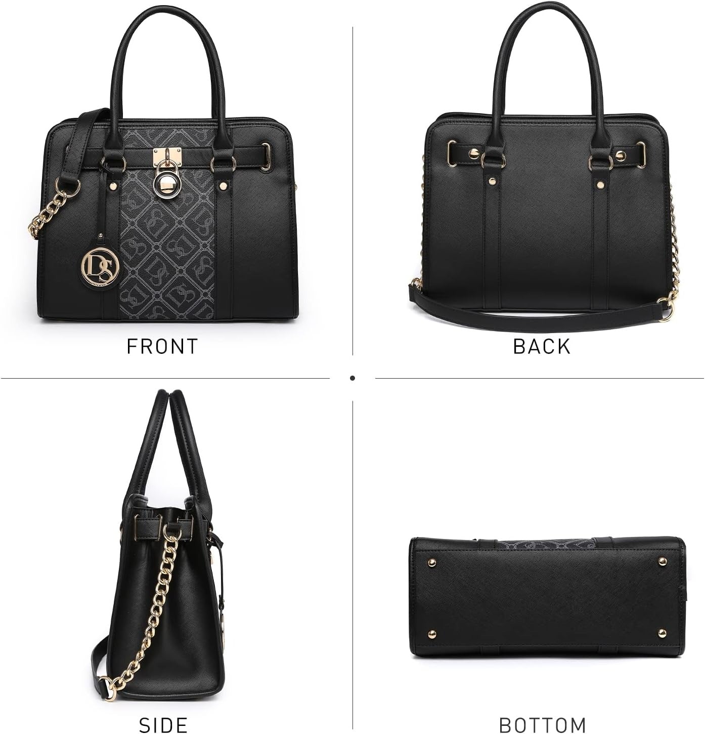 Handbags Purses Set for Women Top Handle Satchel Shoulder Bags Large Work Tote Bag