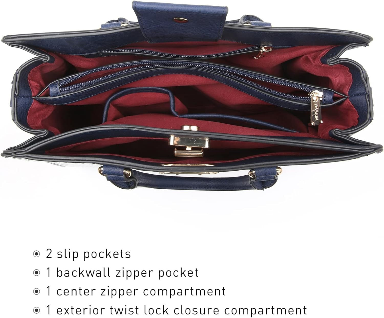 Women Handbags Purses Ladies Work Purse Satchel Tote Top Handle Shoulder Bags with Matching Clutch