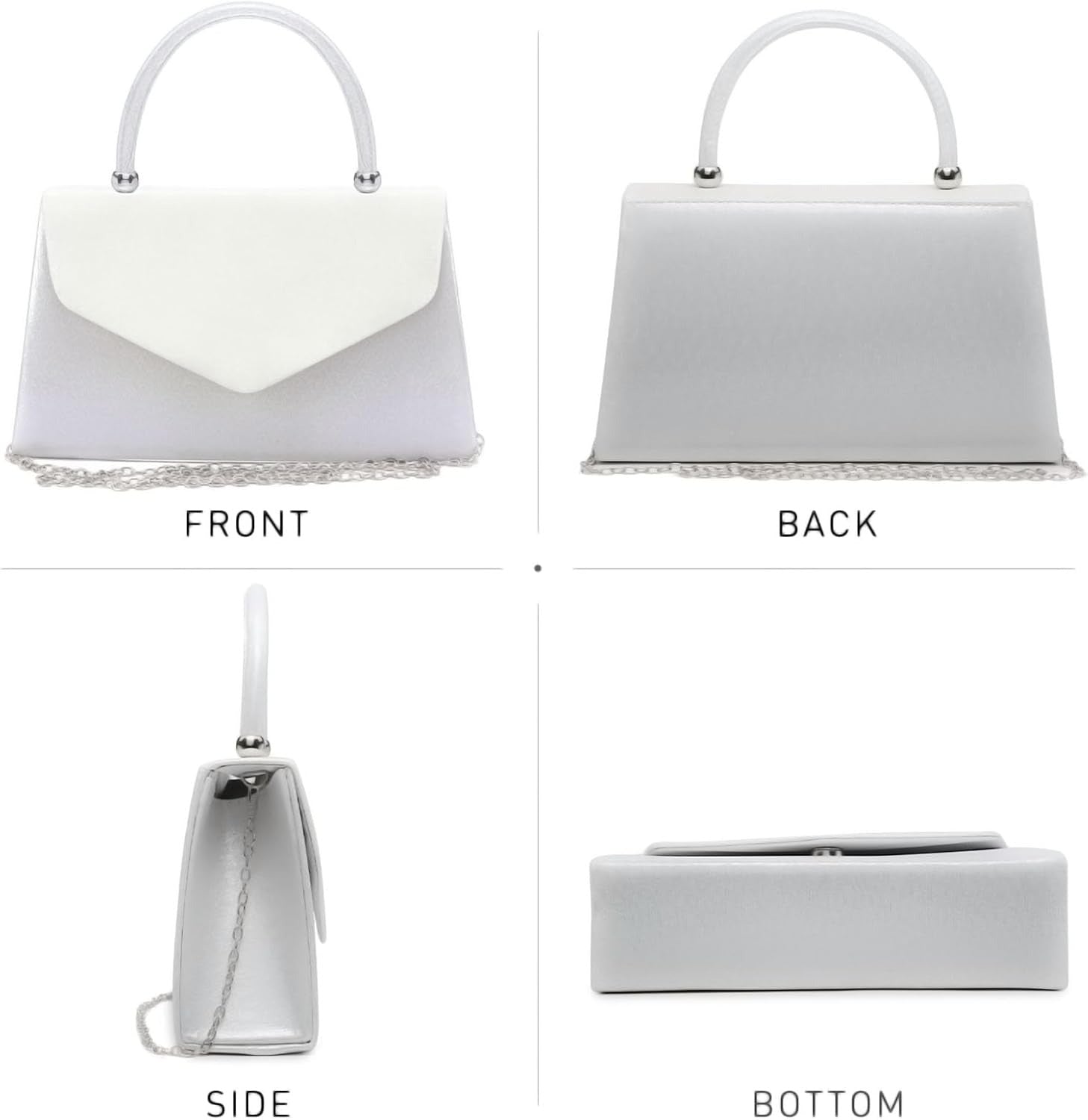 Women's Evening Bag Party Clutches Wedding Purses Cocktail Prom Handbags with Frosted Glittering