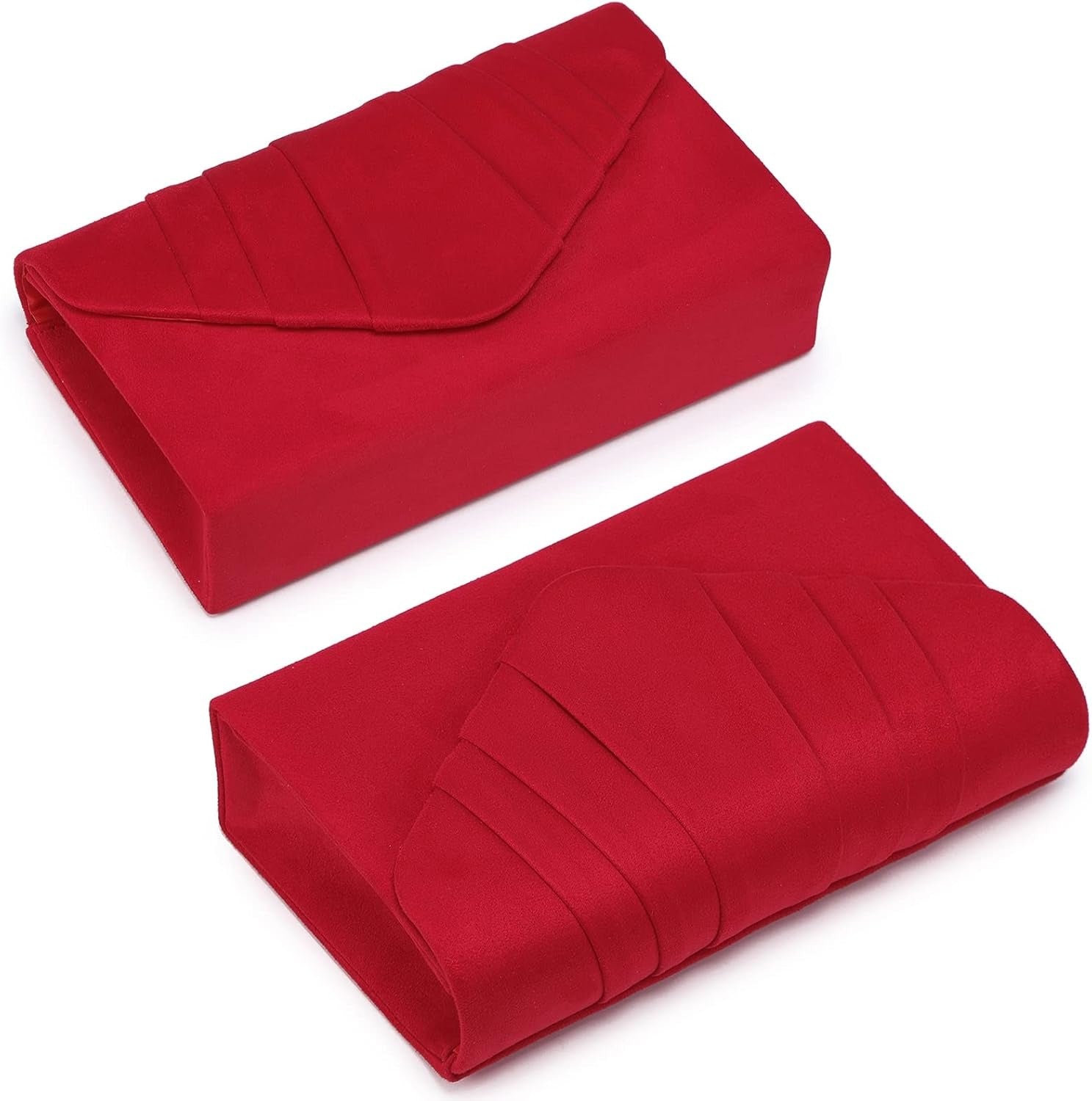 Women's Evening Bag Pleated Envelope Clutch Handbag Wedding Party Bridal Purse