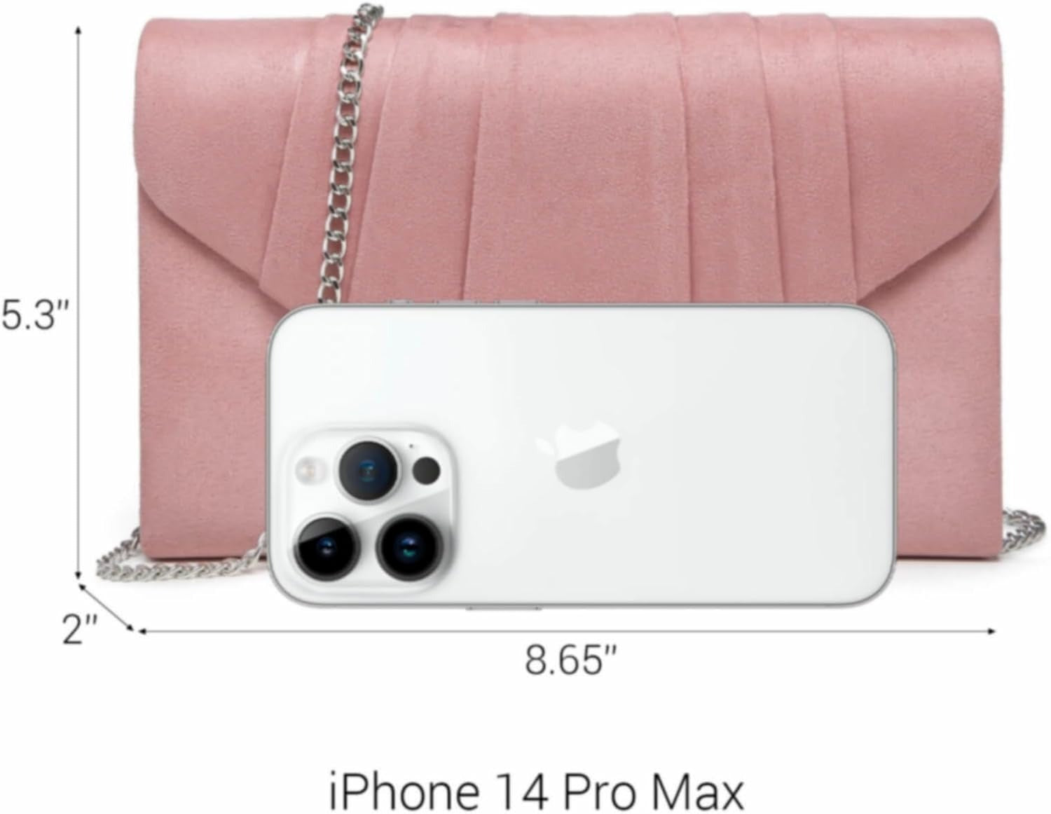 Women's Evening Bag Pleated Envelope Clutch Handbag Wedding Party Bridal Purse