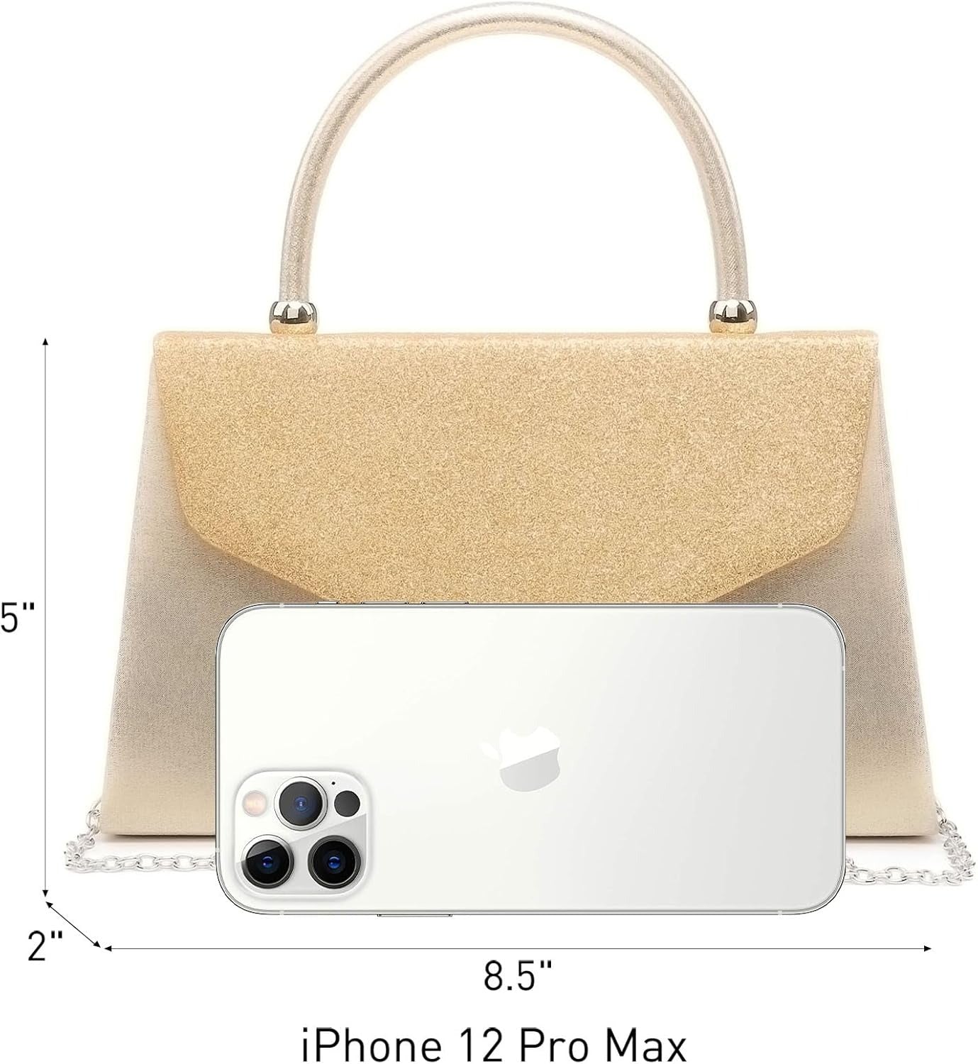 Women's Evening Bag Party Clutches Wedding Purses Cocktail Prom Handbags with Frosted Glittering