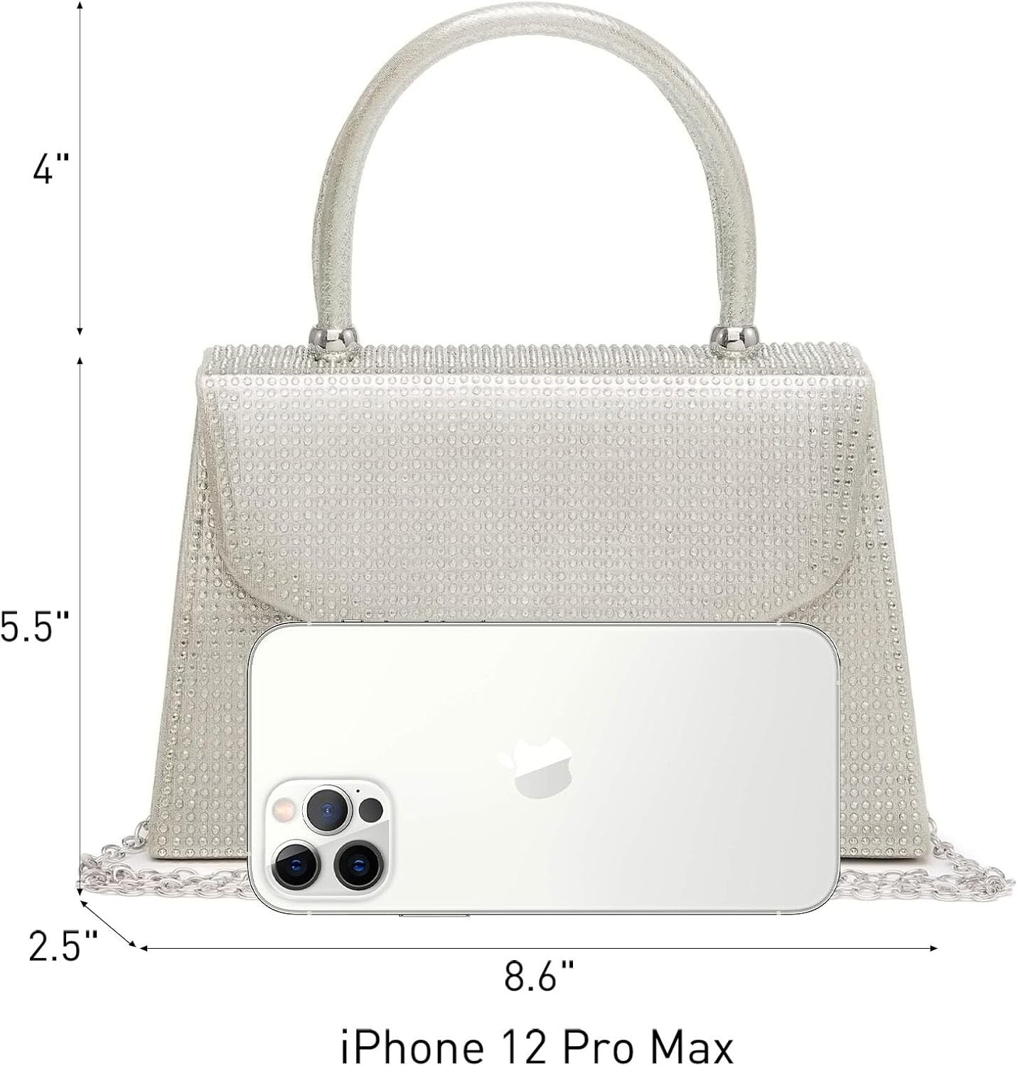 Women's Evening Bag Party Clutches Wedding Purses Cocktail Prom Handbags with Frosted Glittering