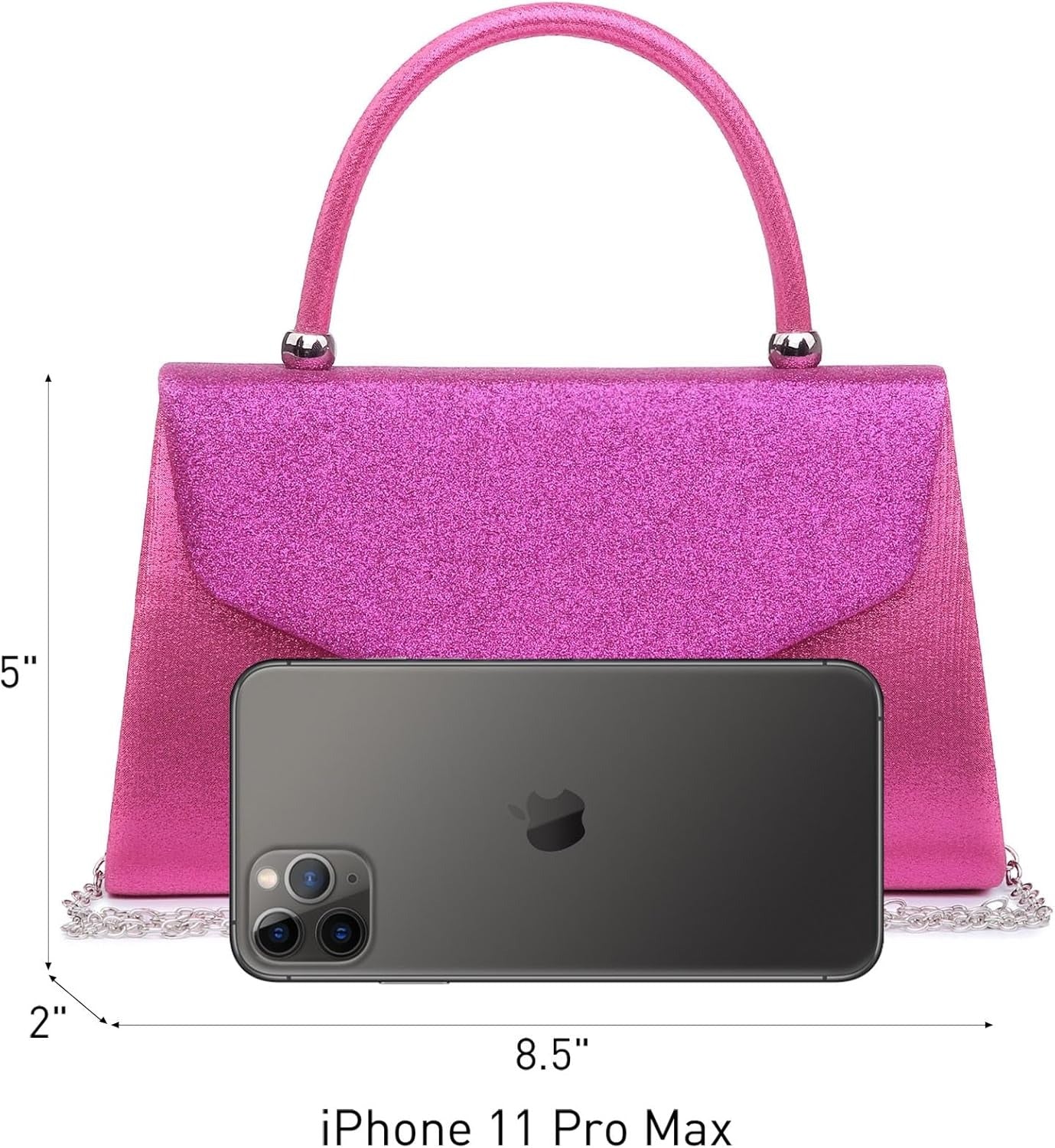 Women's Evening Bag Party Clutches Wedding Purses Cocktail Prom Handbags with Frosted Glittering