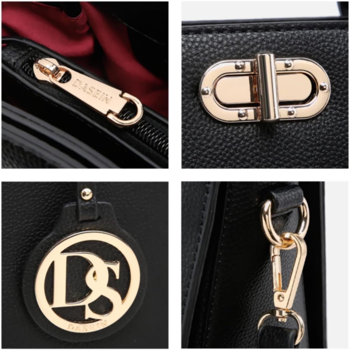 Women Handbags Purses Ladies Work Purse Satchel Tote Top Handle Shoulder Bags with Matching Clutch