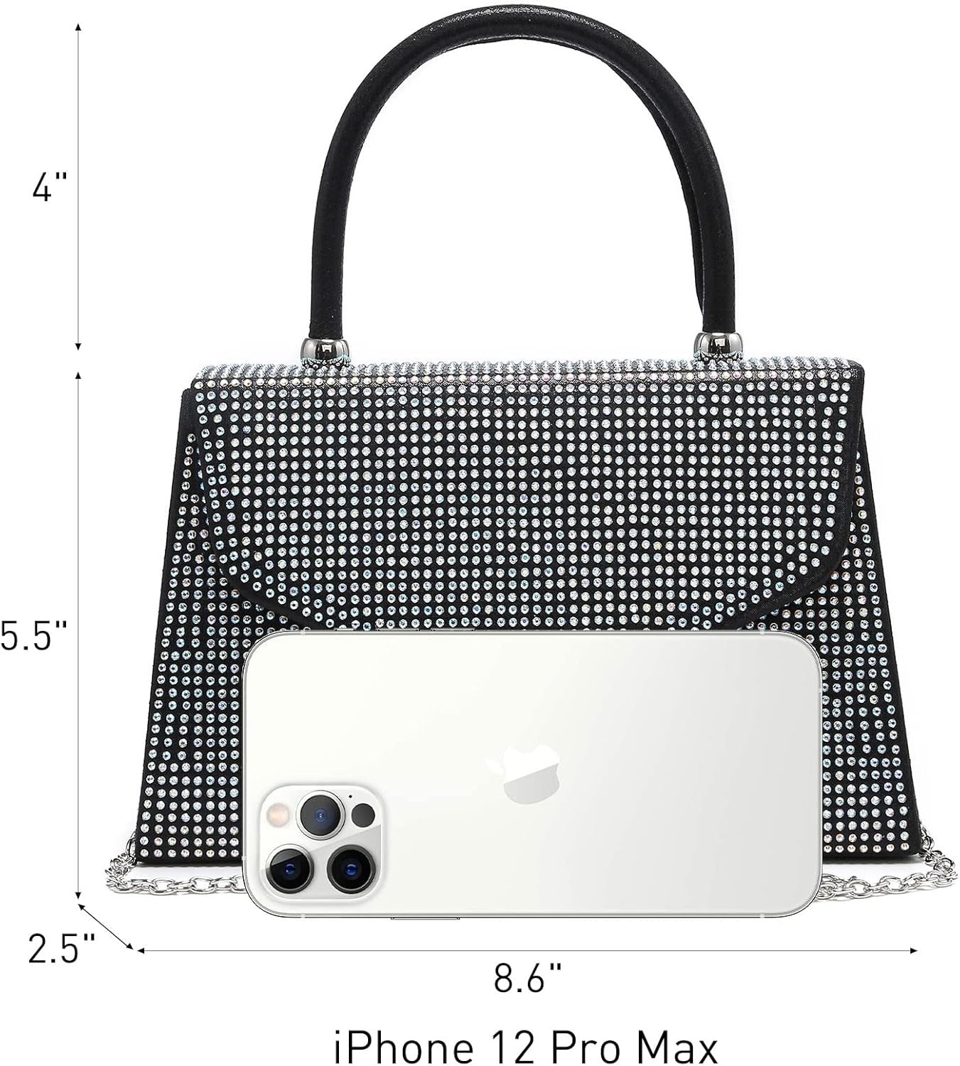 Women's Evening Bag Party Clutches Wedding Purses Cocktail Prom Handbags with Frosted Glittering